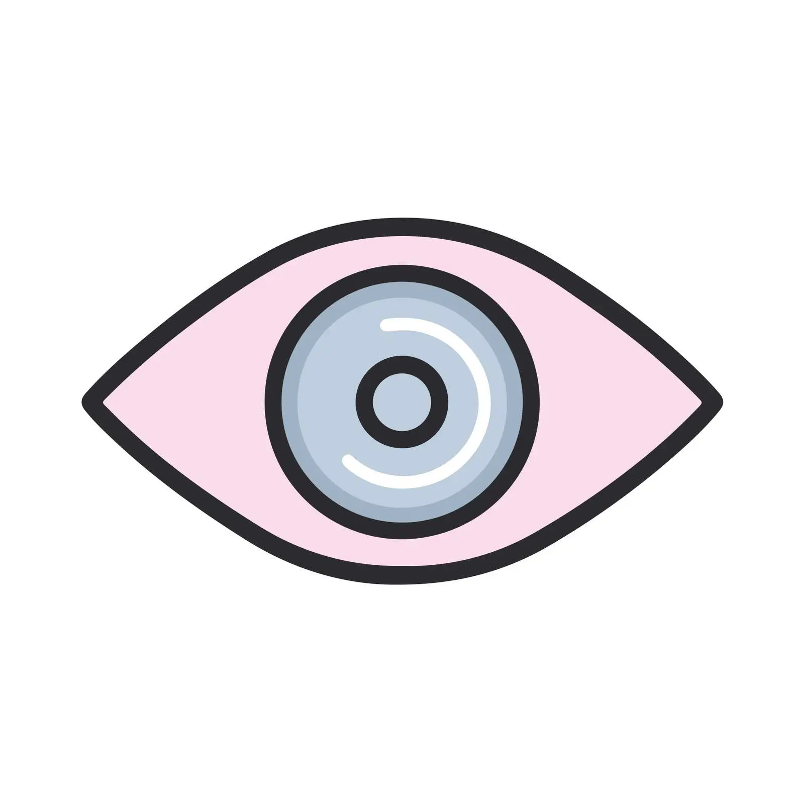 Eye Icon Monoline Design — free download from Dotvec