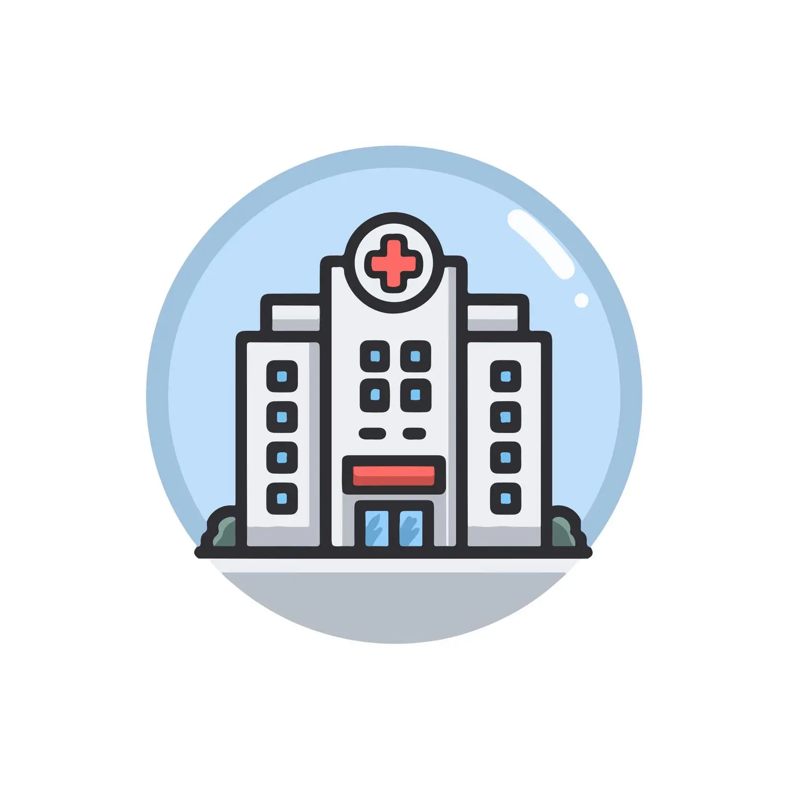 Professional Hospital Icon Usage — free download from Dotvec
