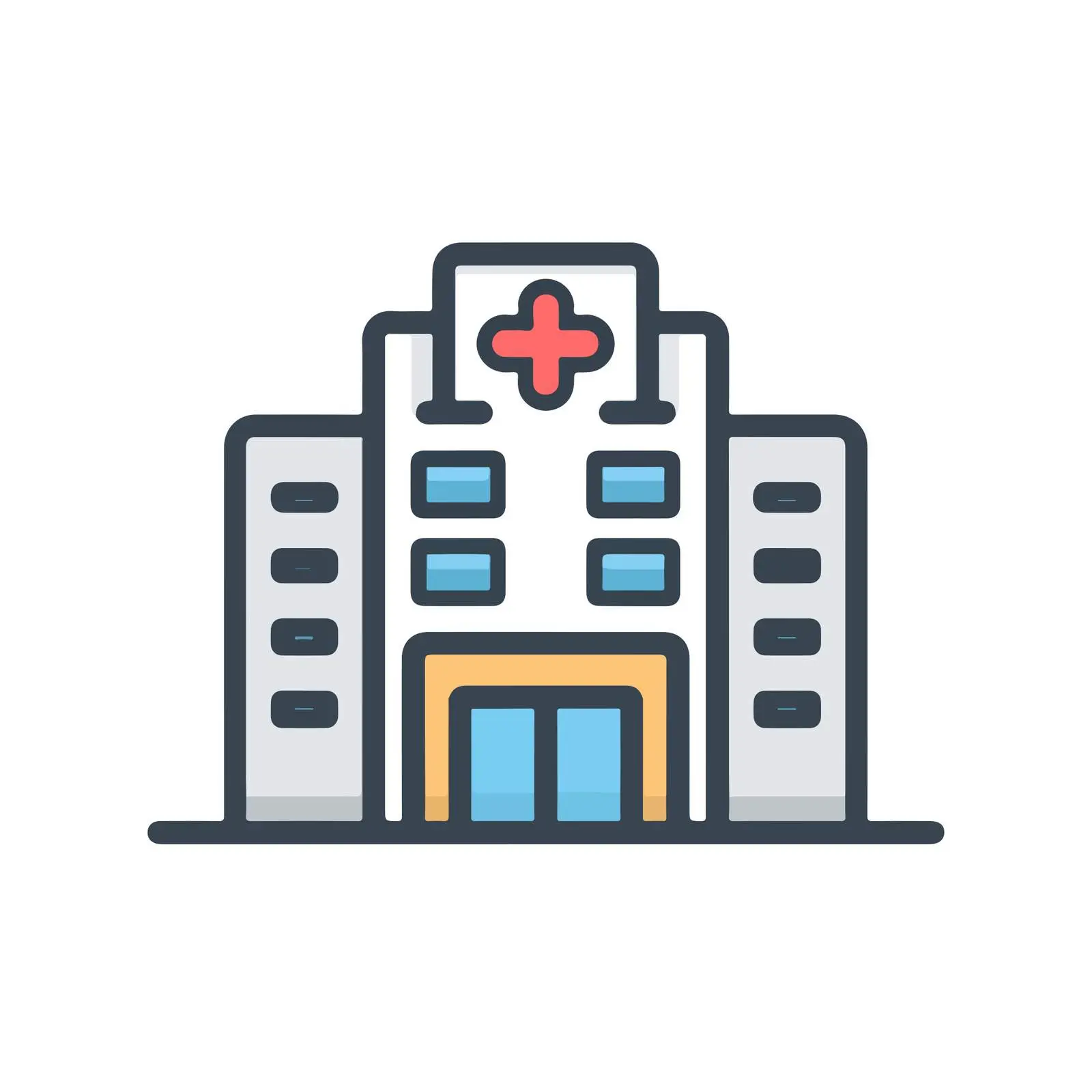 Professional Hospital Clean Icon Design — free download from Dotvec