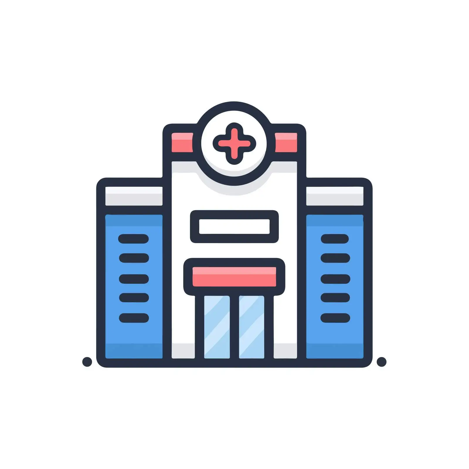 Clean Hospital Icon for UI Design — free download from Dotvec