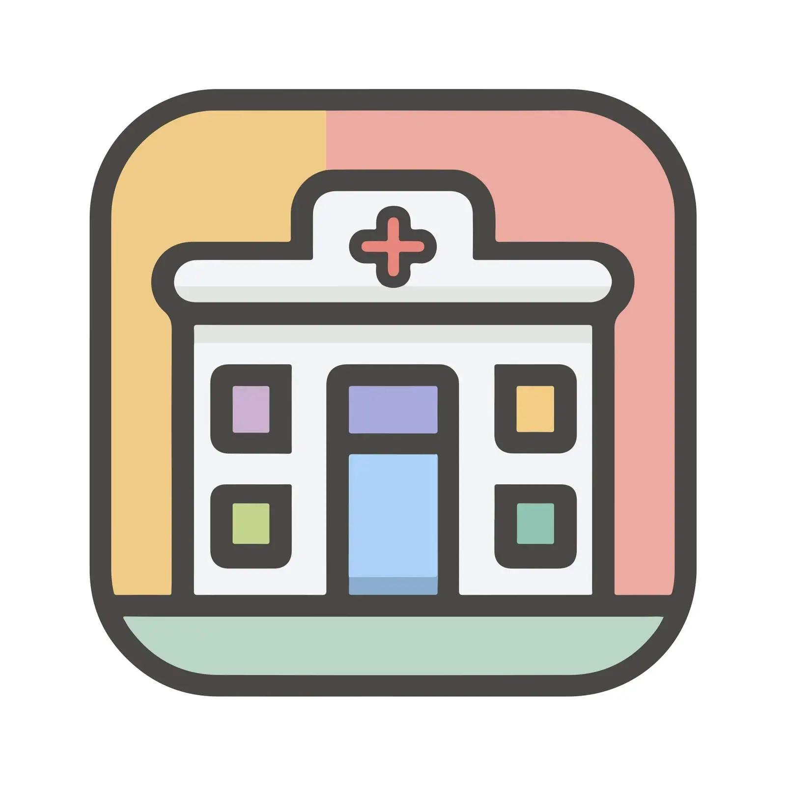 Bold Minimalist Hospital Icon — free download from Dotvec