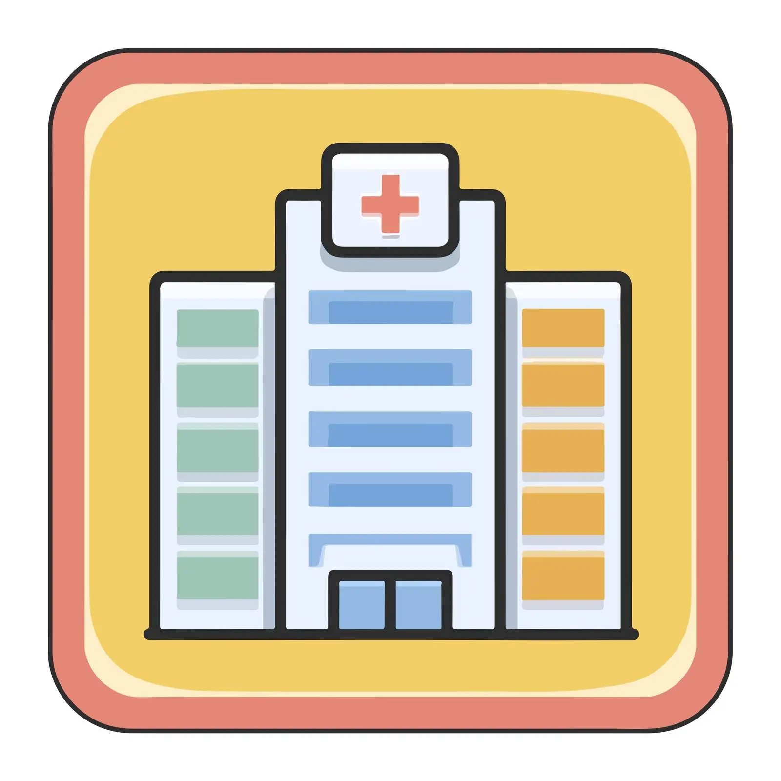Bold Hospital Icon — free download from Dotvec