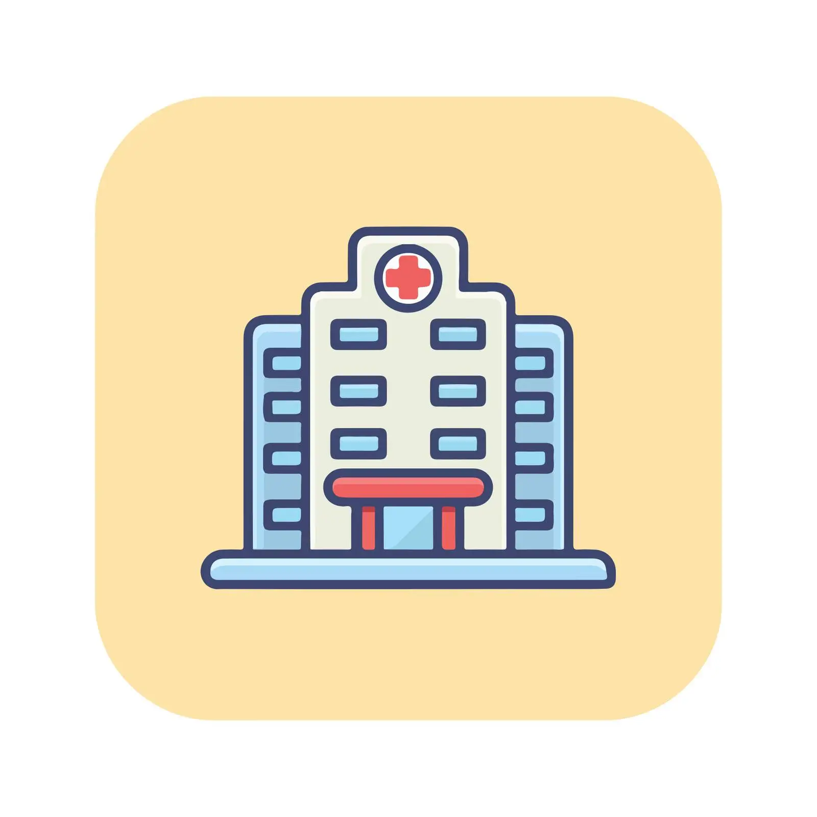 Bold Hospital Icon Design — free download from Dotvec