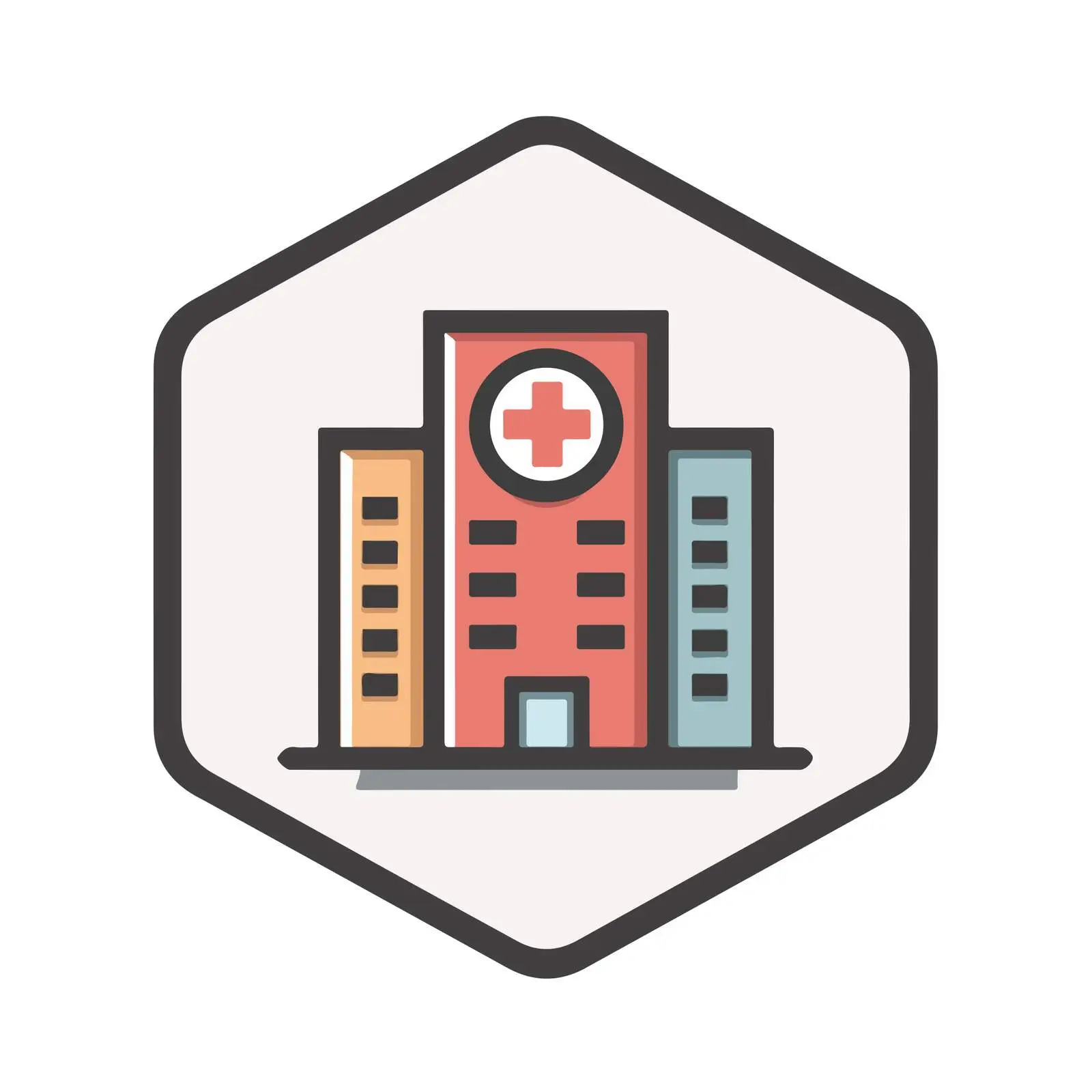 Hospital Monoline Icon — free download from Dotvec