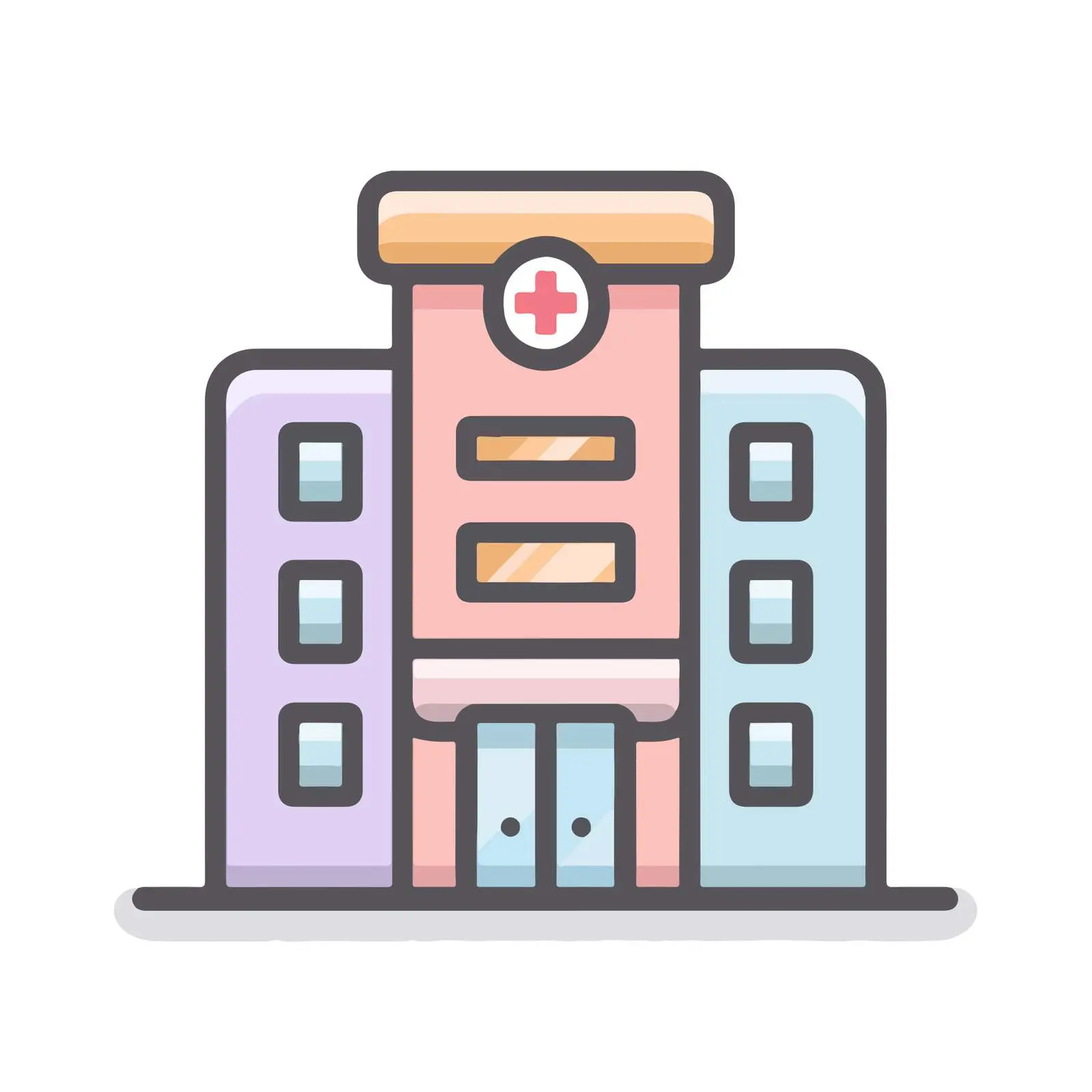 Bold Hospital Pictogram Icon — free download from Dotvec