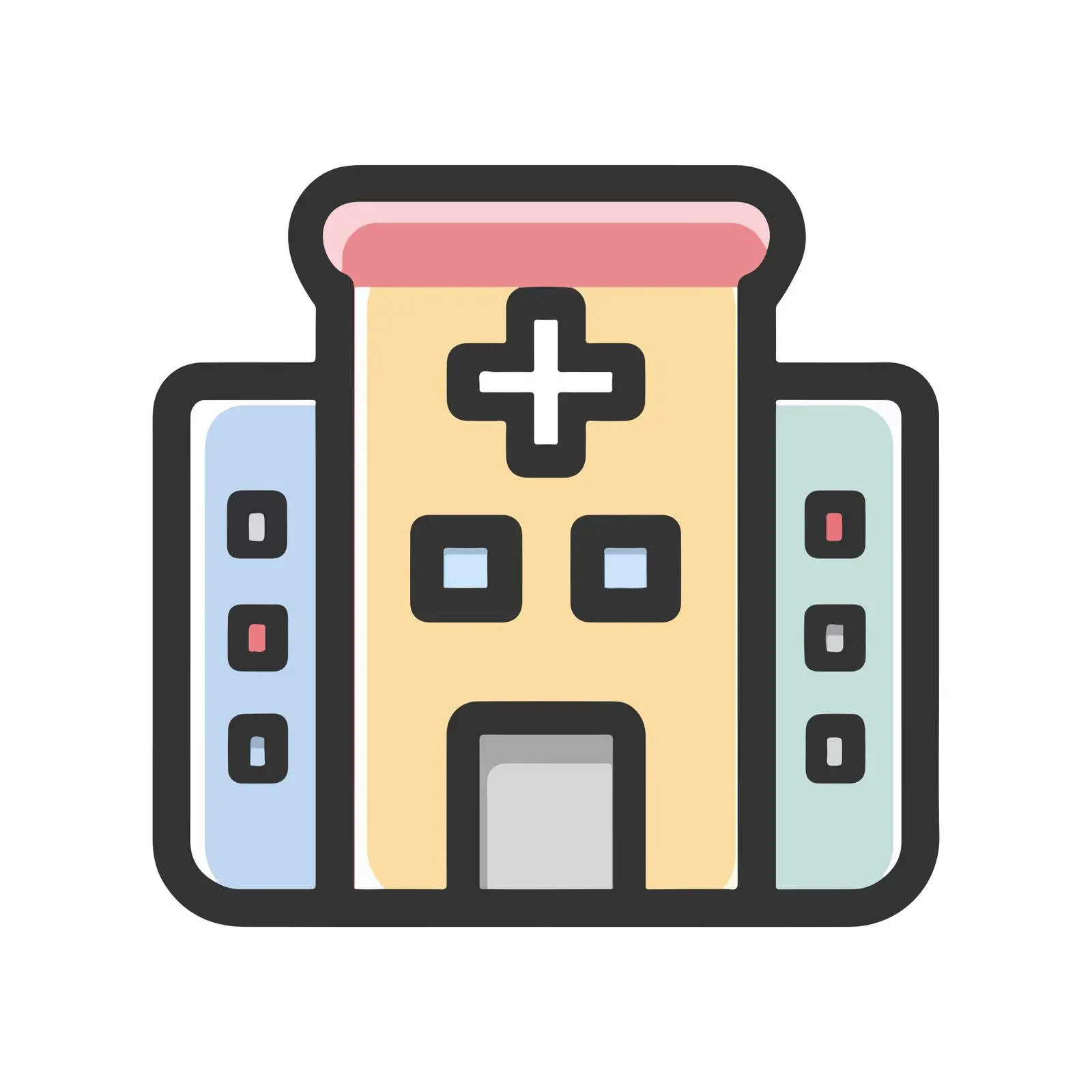 Bold Hospital Pictogram Icon Design — free download from Dotvec
