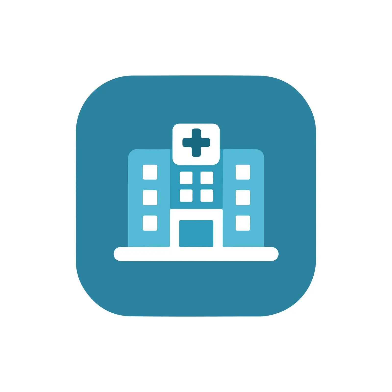 Modern Hospital Geometric Icon — free download from Dotvec
