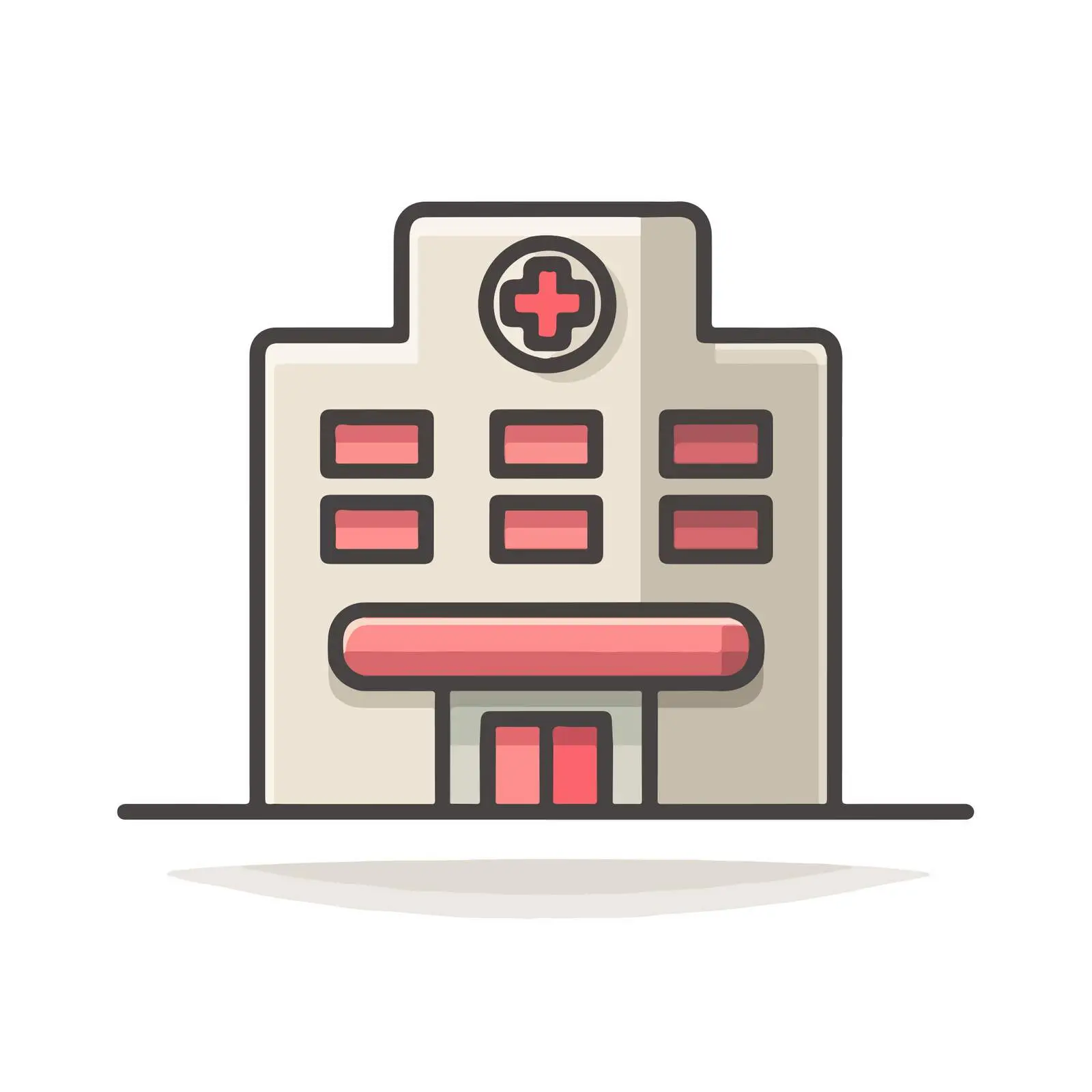 Sleek Hospital Icon — free download from Dotvec