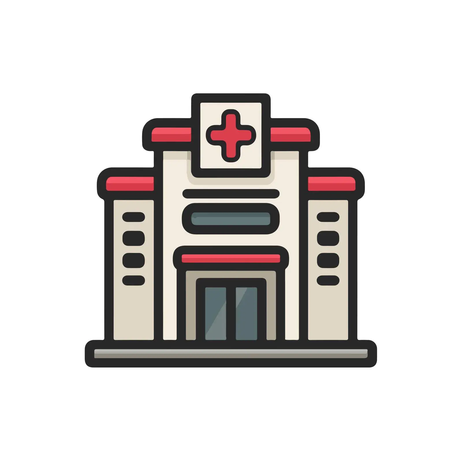 Hospital Icon for Design Projects — free download from Dotvec