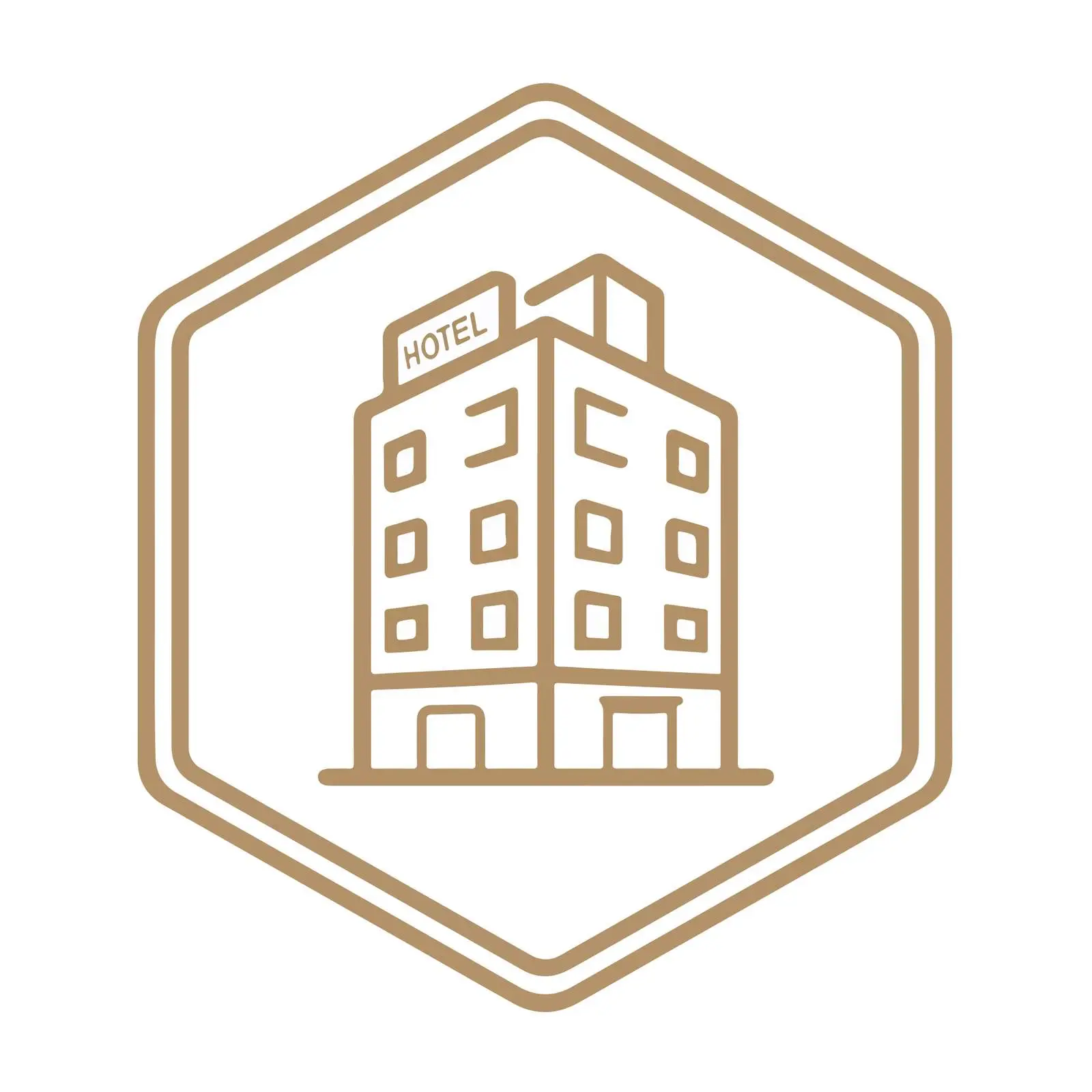 Modern Hotel Icon Design — free download from Dotvec