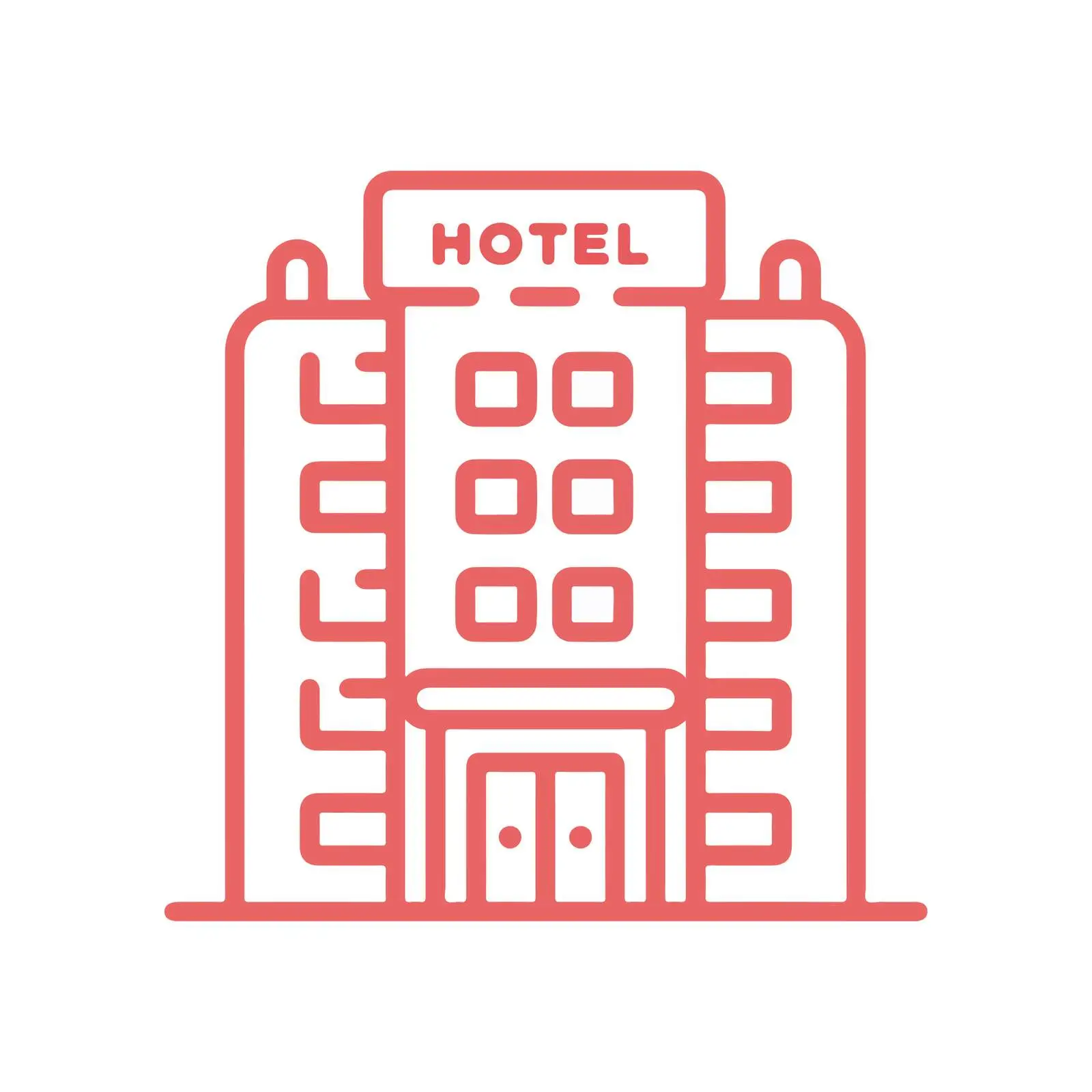 Minimalist Hotel Icon — free download from Dotvec