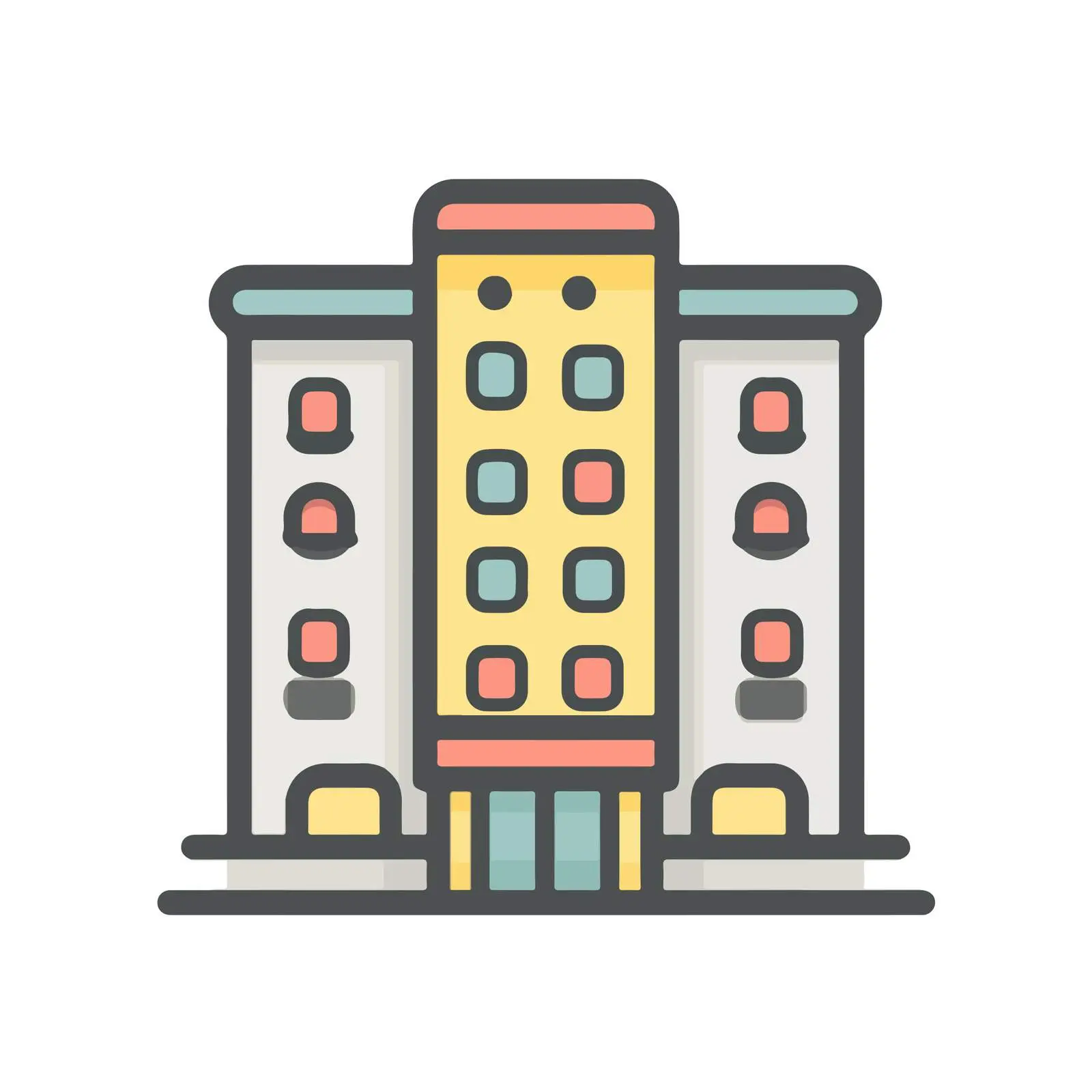 Minimal Hotel Icon Design — free download from Dotvec