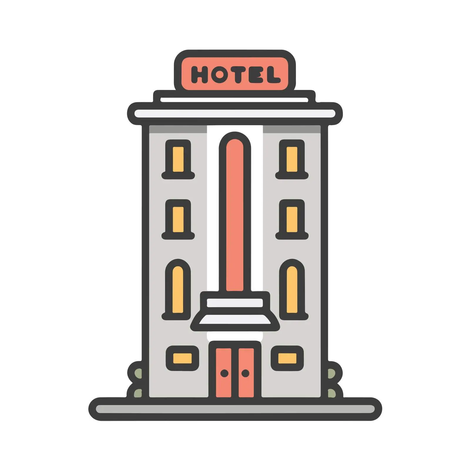 Bold Hotel Flat Icon — free download from Dotvec