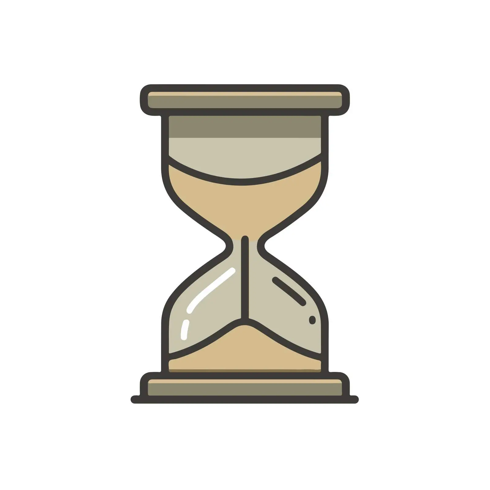 Minimalist Hourglass Icon — free download from Dotvec