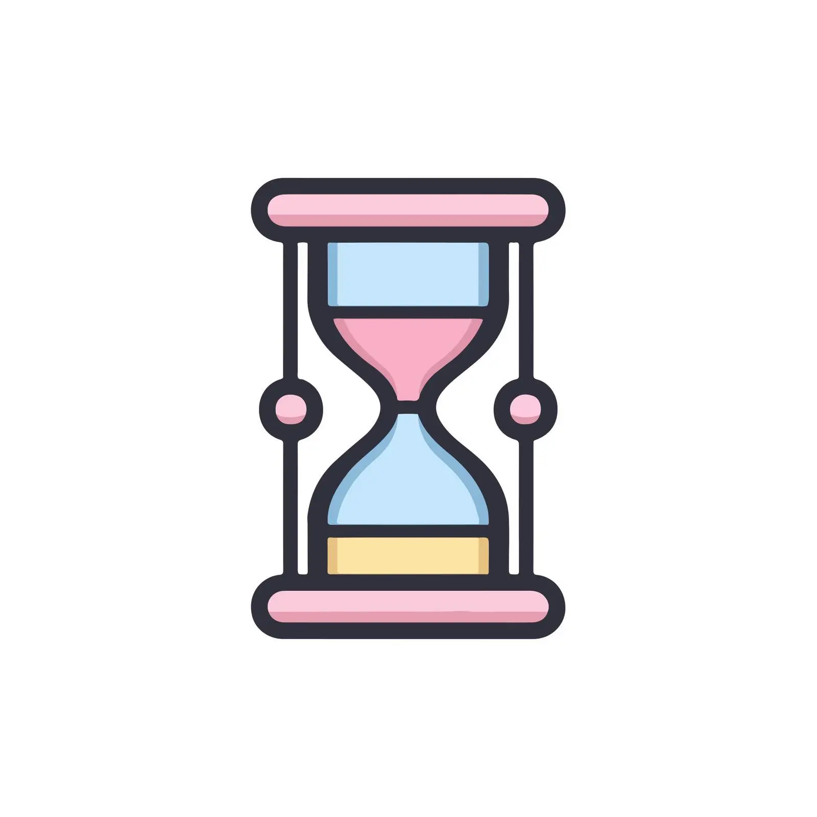 Ultra-Minimal Hourglass Icon — free download from Dotvec