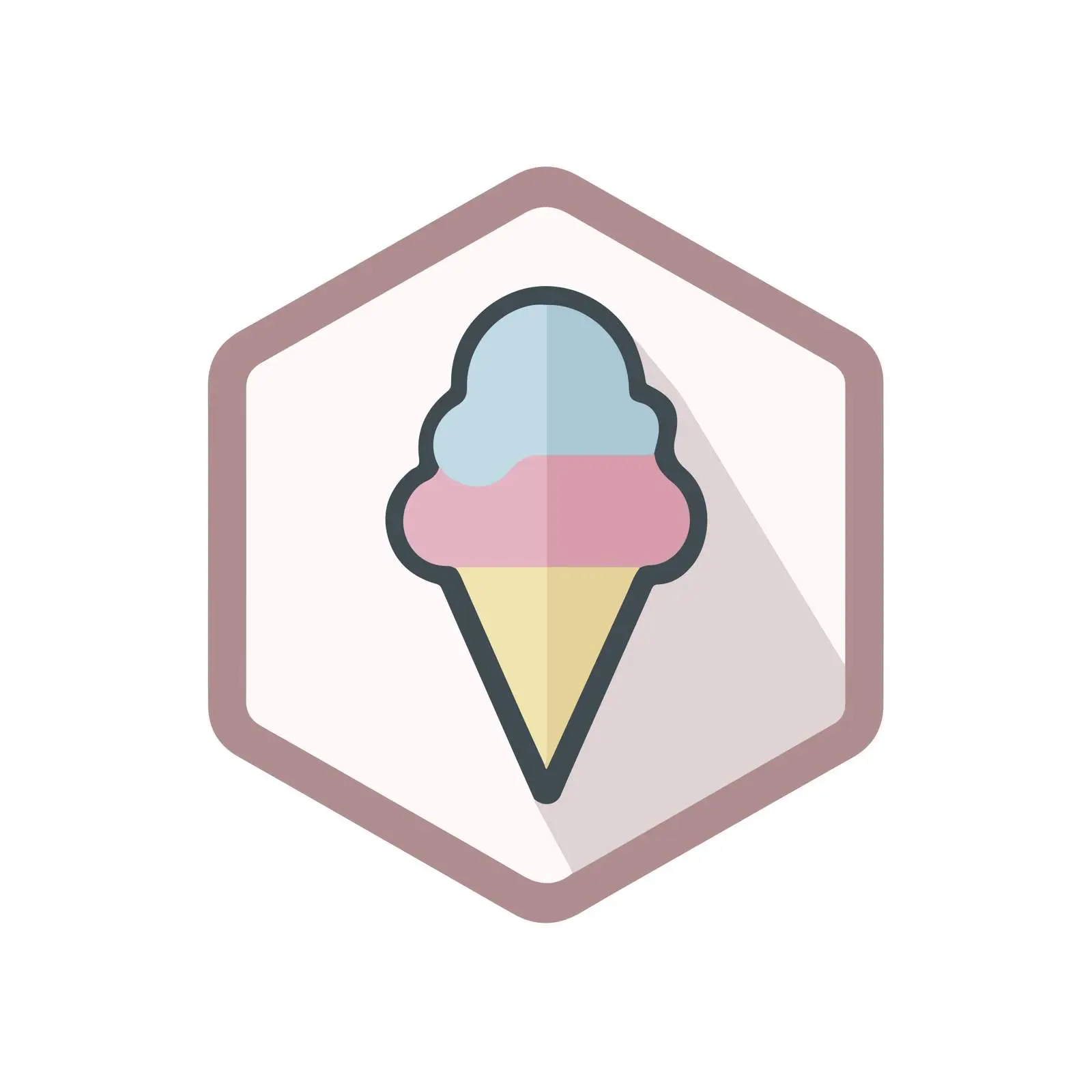 Geometric Ice Cream Icon — free download from Dotvec
