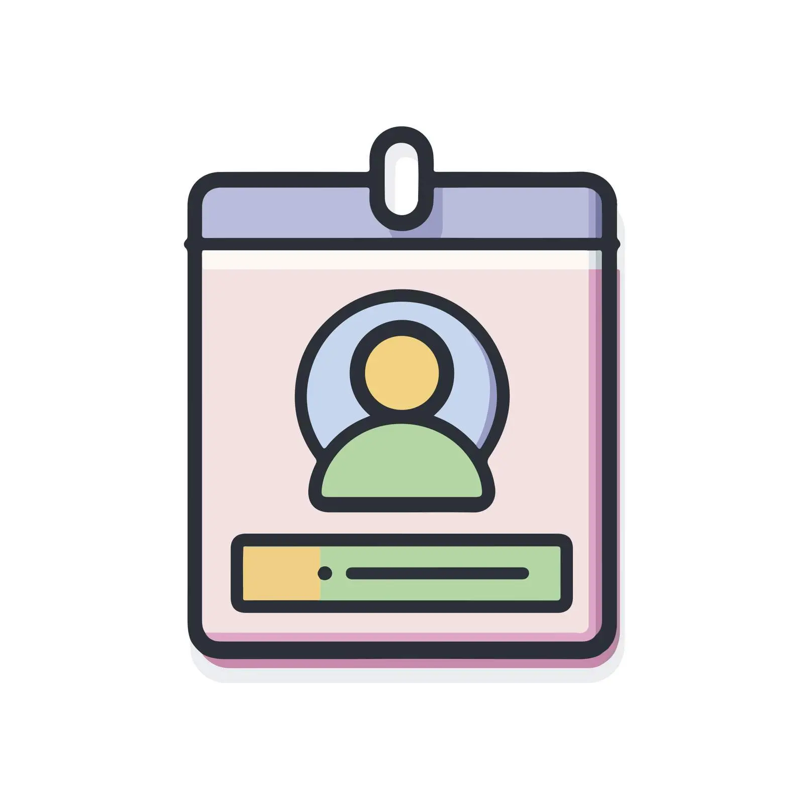 Flat Design ID Card Icon — free download from Dotvec