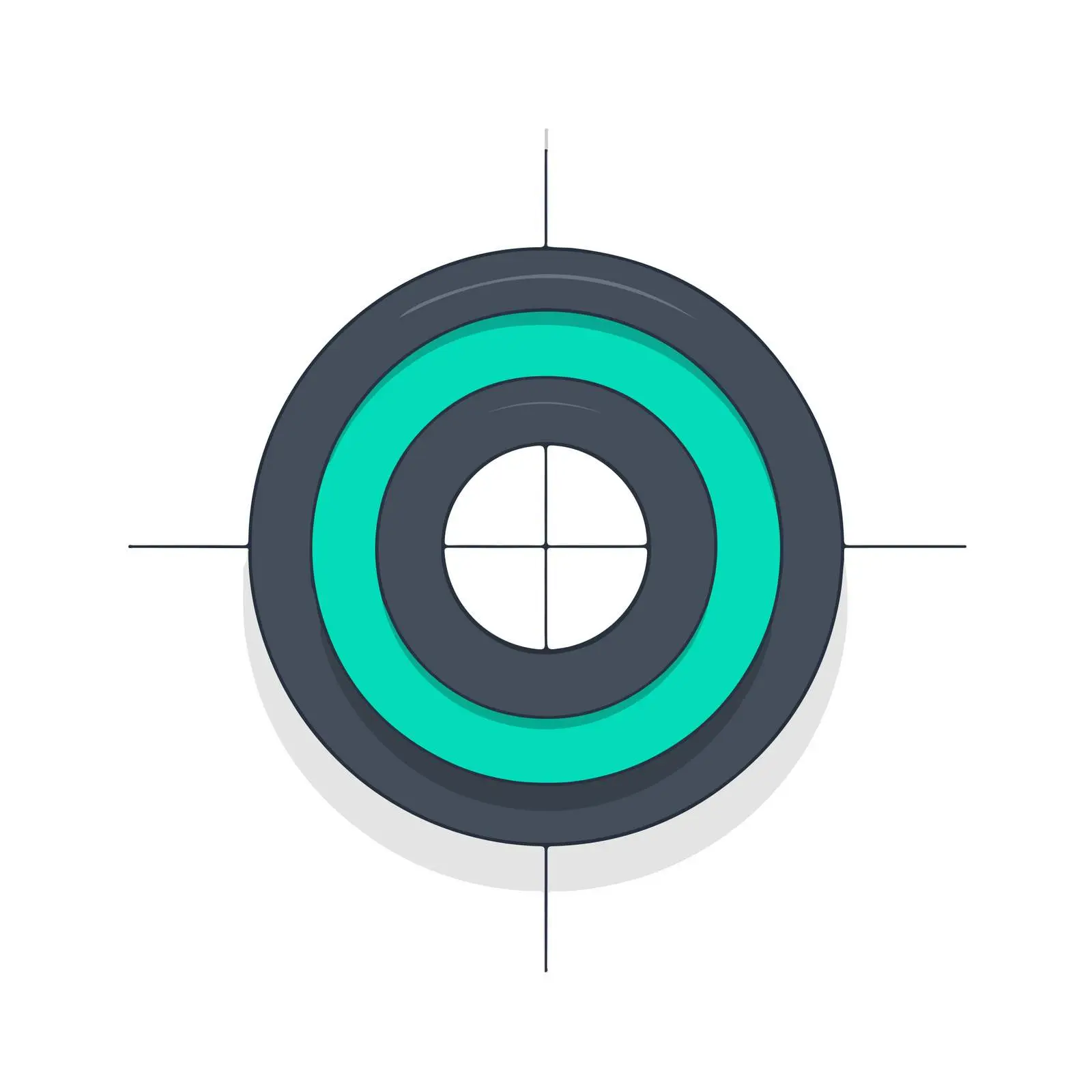 Two-color Minimal Bold Circle Icon — free download from Dotvec