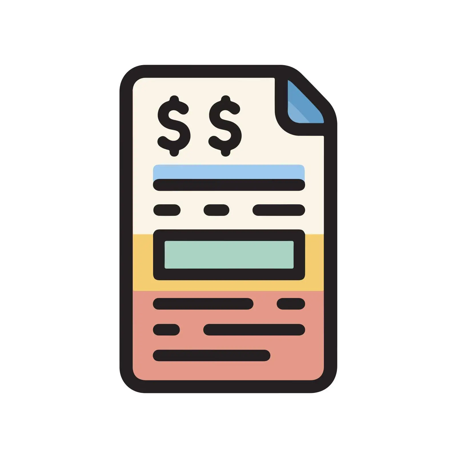Modern Invoice Icon — free download from Dotvec