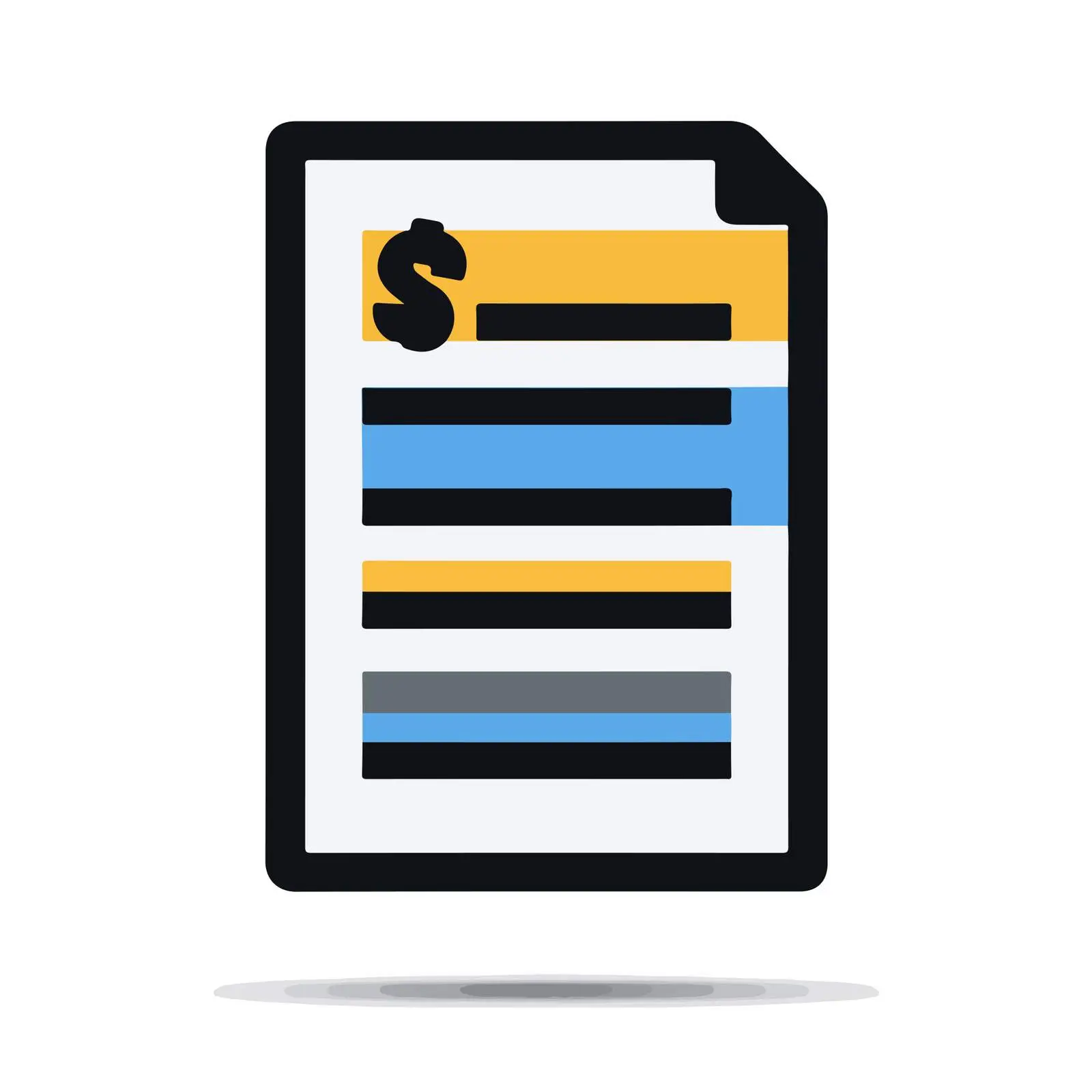 Minimal Invoice Icon Design — free download from Dotvec