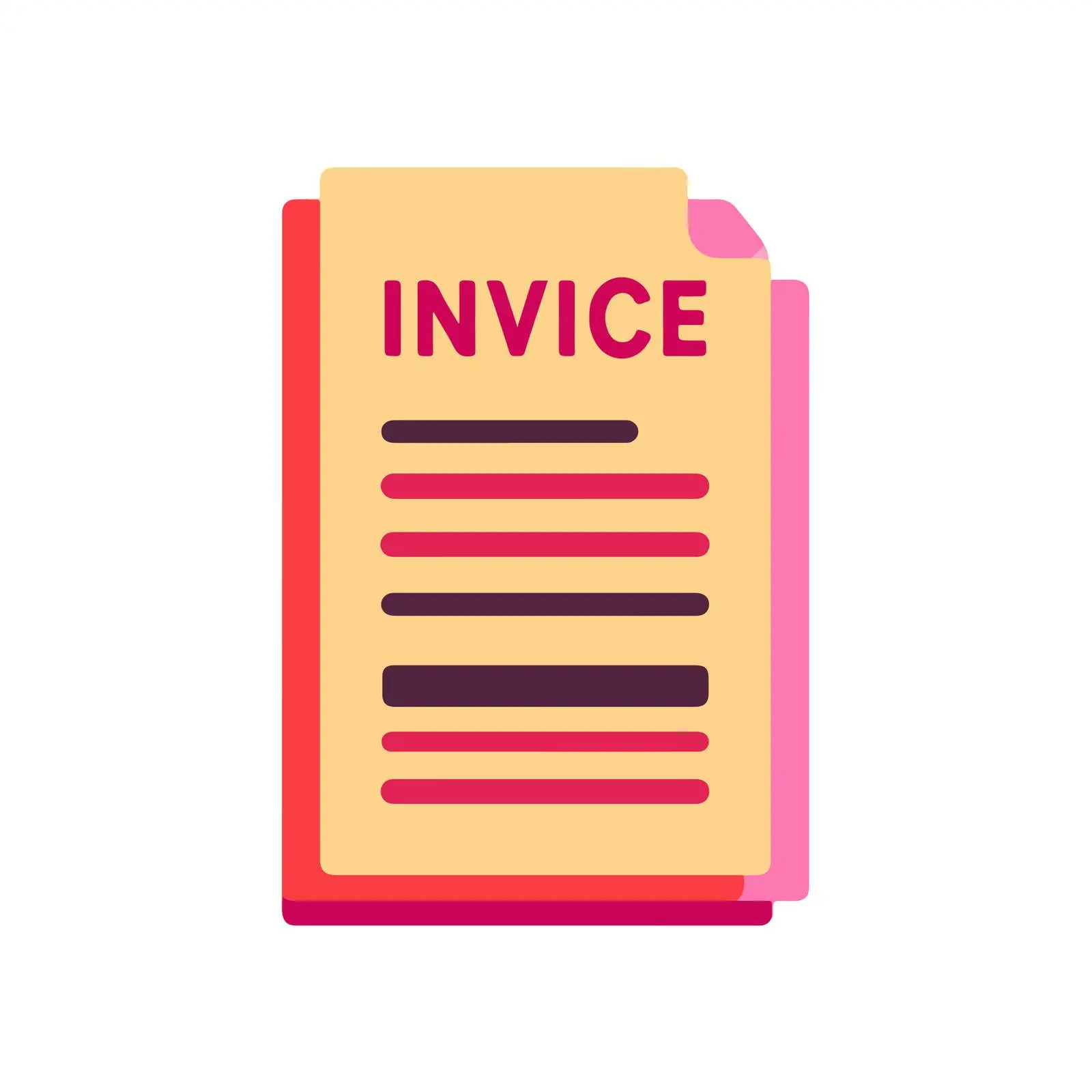 Minimal Bold Invoice Icon — free download from Dotvec