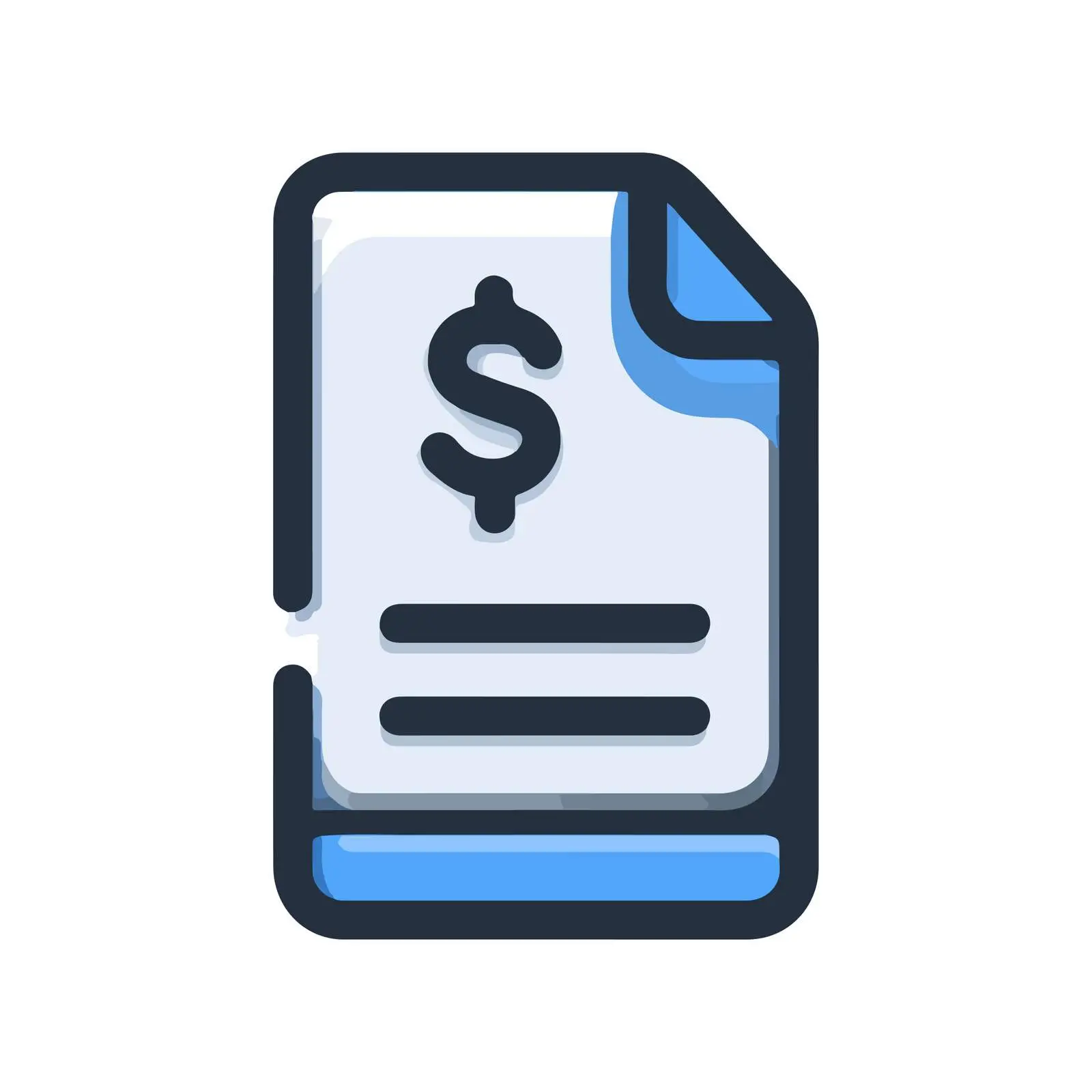 Modern Bold Invoice Icon — free download from Dotvec