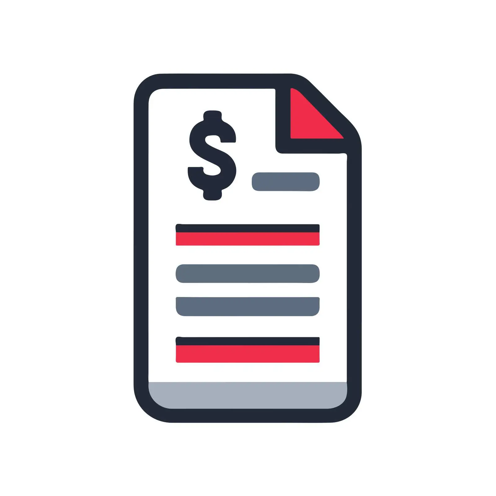 Sleek Invoice Icon — free download from Dotvec