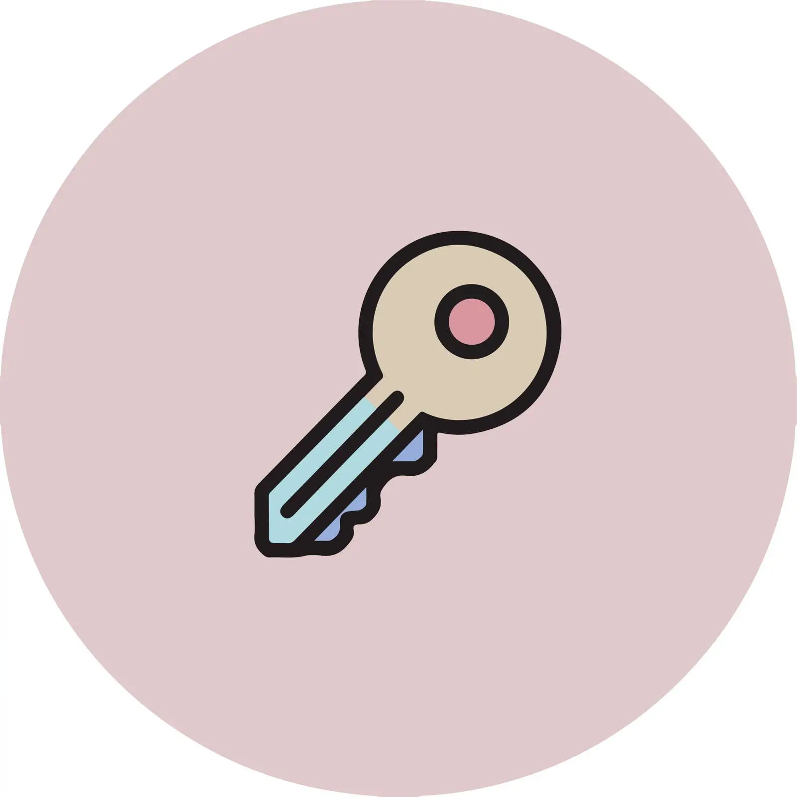 Bold Key Flat Design Icon — free download from Dotvec