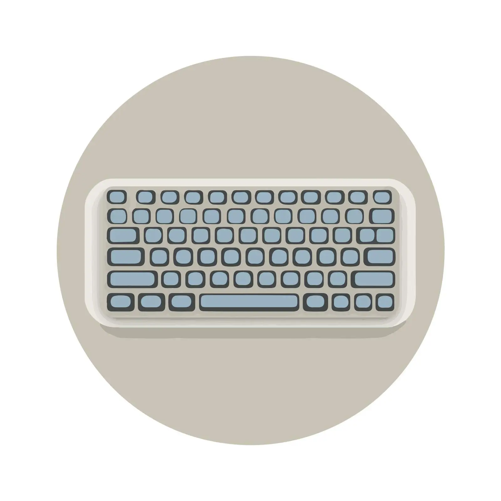 Keyboard Icon in Geometric Mono-color Design — free download from Dotvec