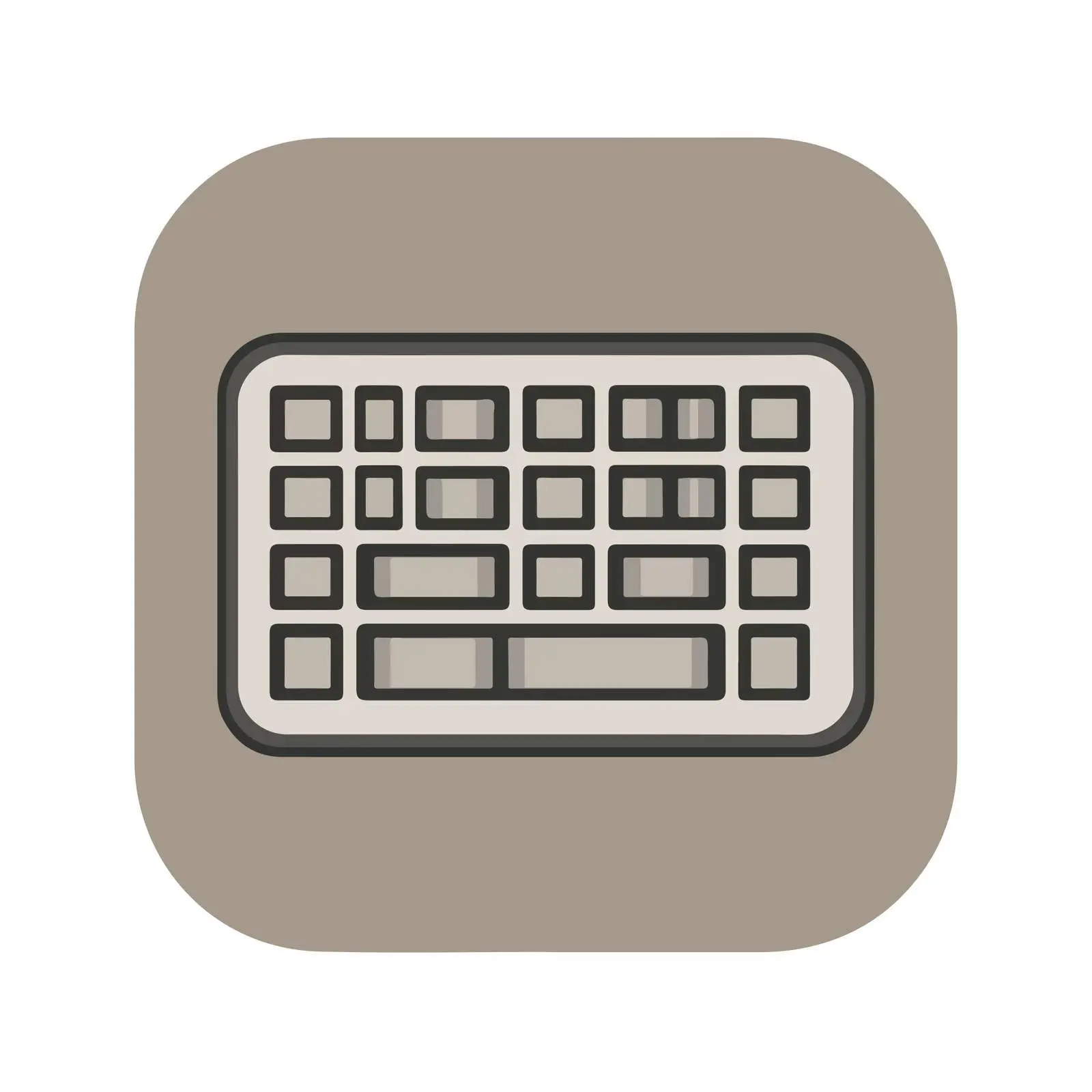 Simple Geometric Keyboard Icon — free download from Dotvec