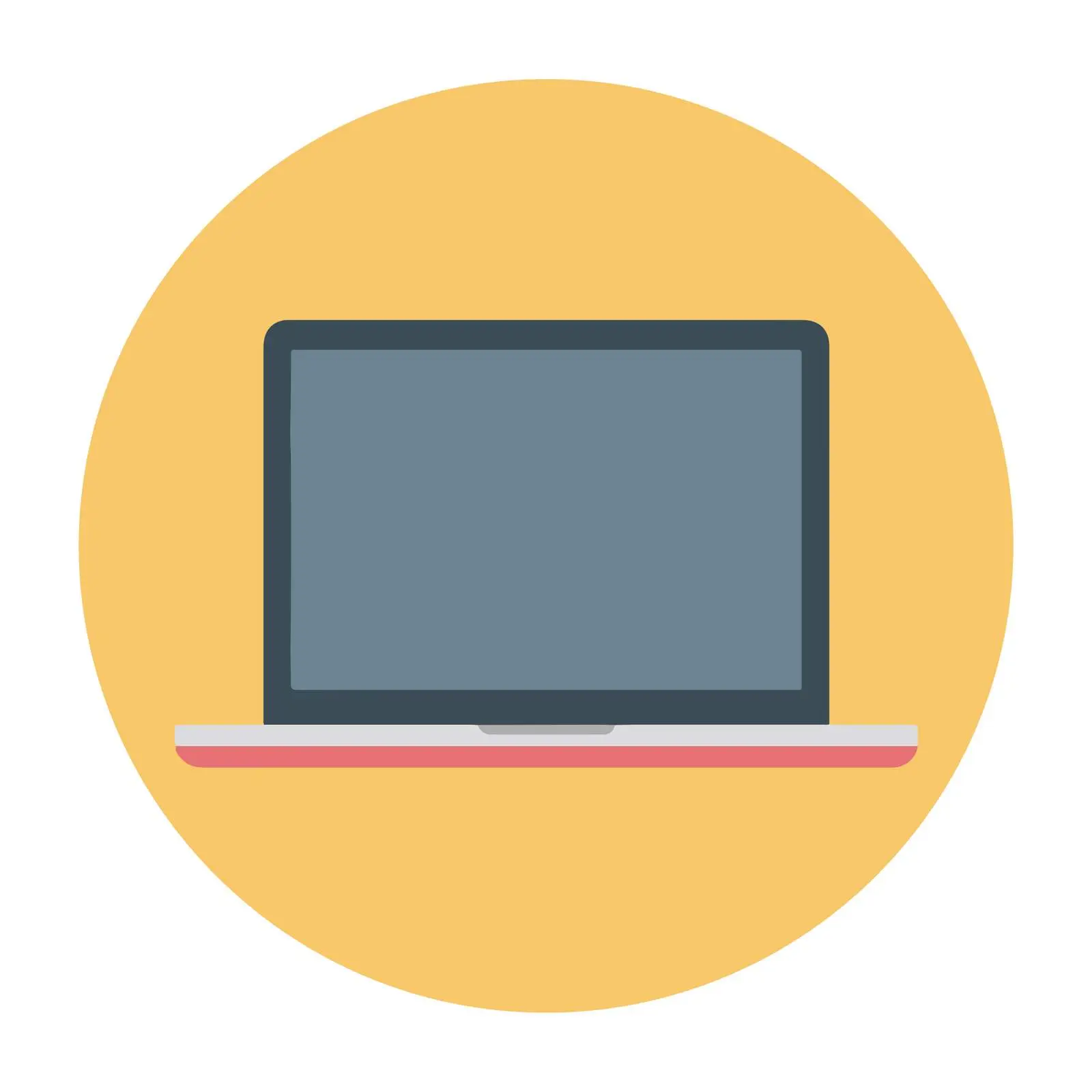 Modern Laptop Flat Icon Design — free download from Dotvec