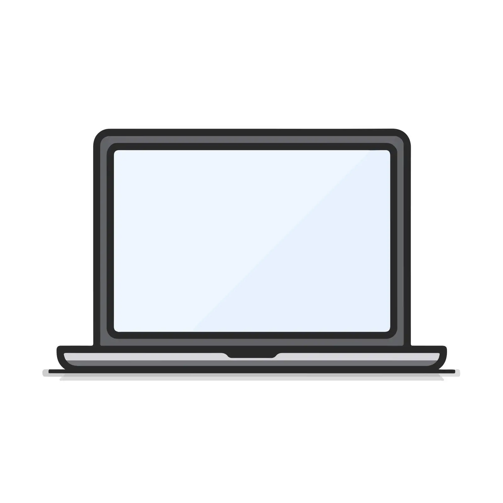 Modern Bold Laptop Icon — free download from Dotvec