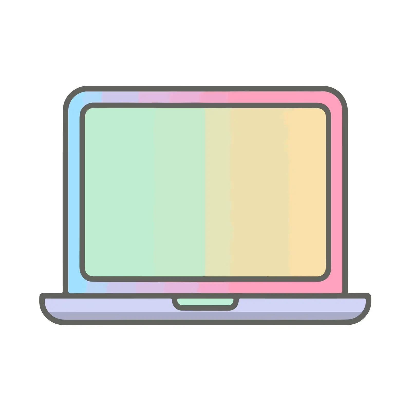 Simple Geometric Laptop Icon — free download from Dotvec
