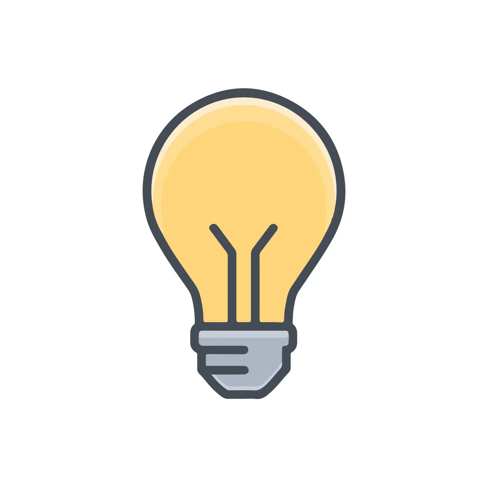 Minimalist Lightbulb Icon — free download from Dotvec