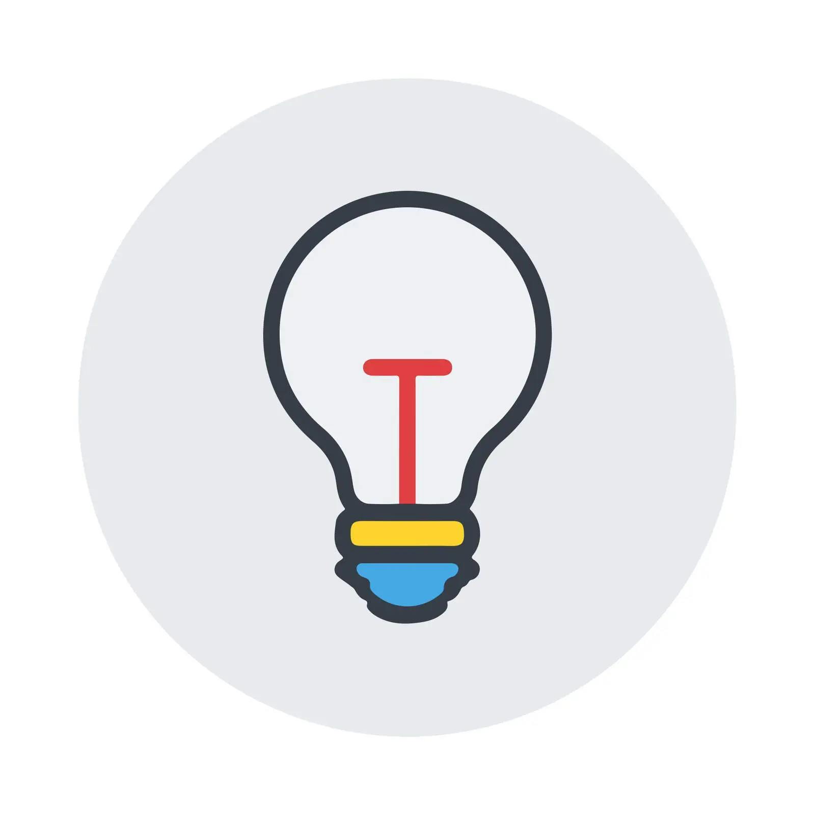 Bold Lightbulb Monoline Icon — free download from Dotvec
