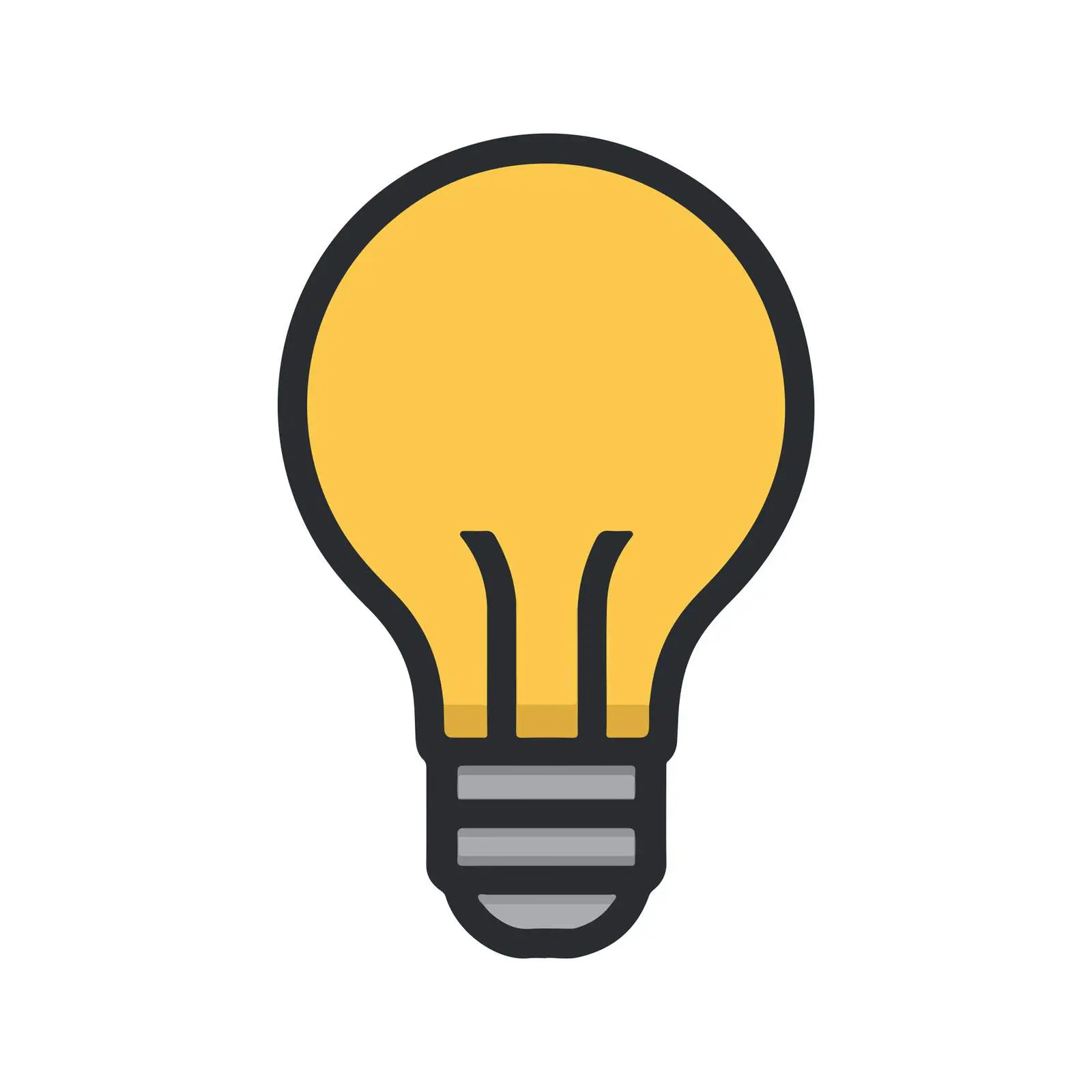 Bold Lightbulb Pictogram Design Icon — free download from Dotvec
