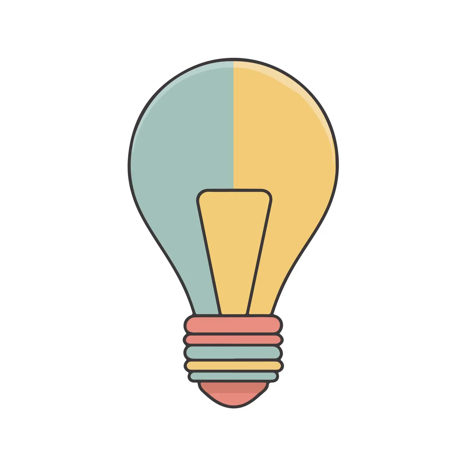 Simple Lightbulb Icon Design — free download from Dotvec