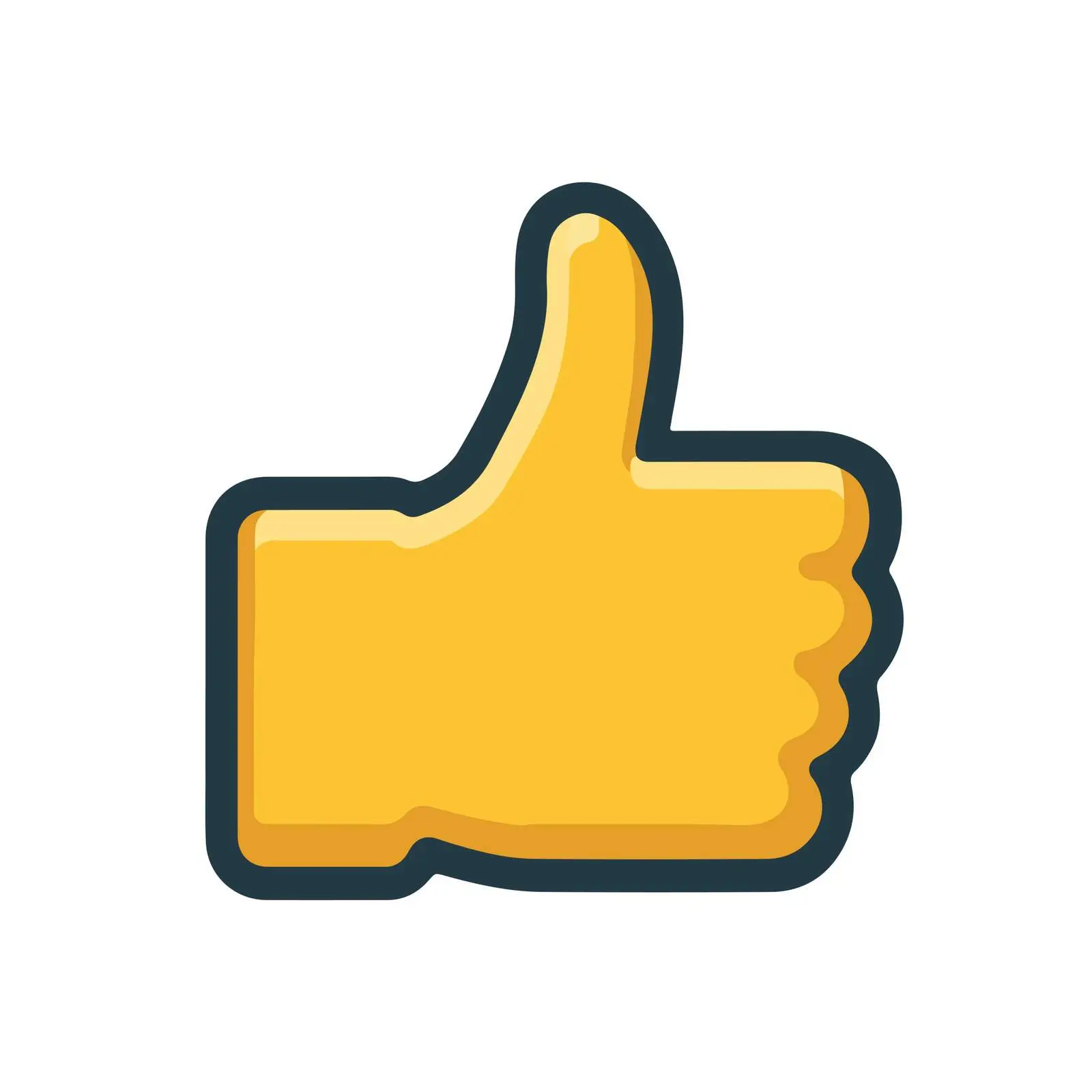 Geometric Bold Thumbs Up Icon — free download from Dotvec