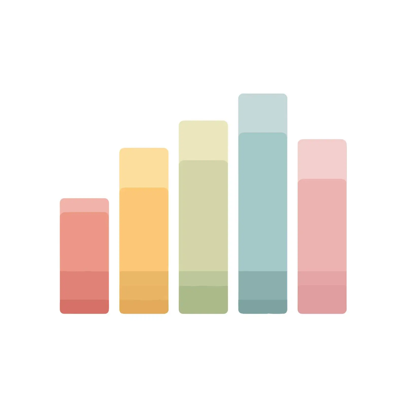 Minimalist Colored Bar Graph Icon — free download from Dotvec