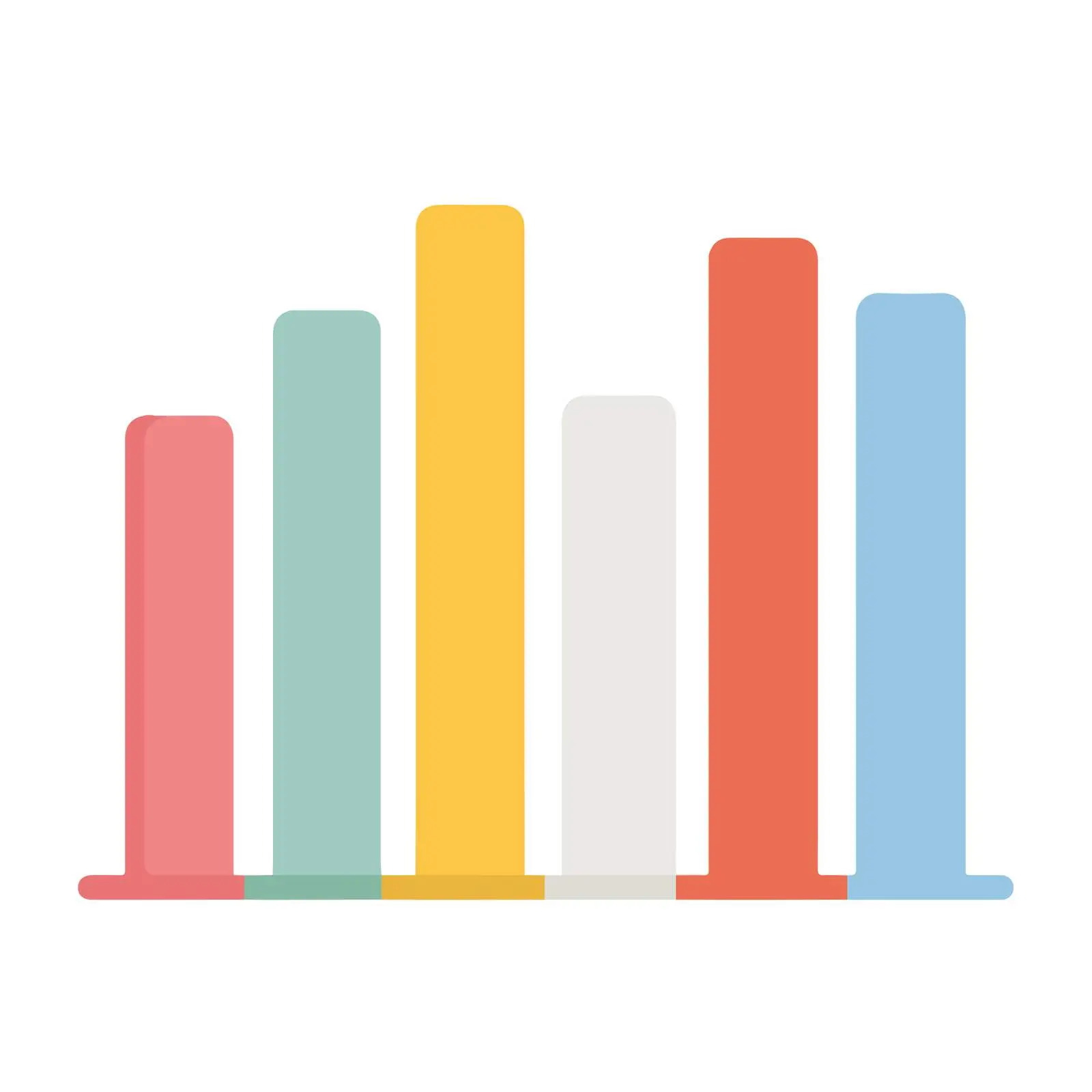 Minimalist Colored Bar Graph Icon — free download from Dotvec