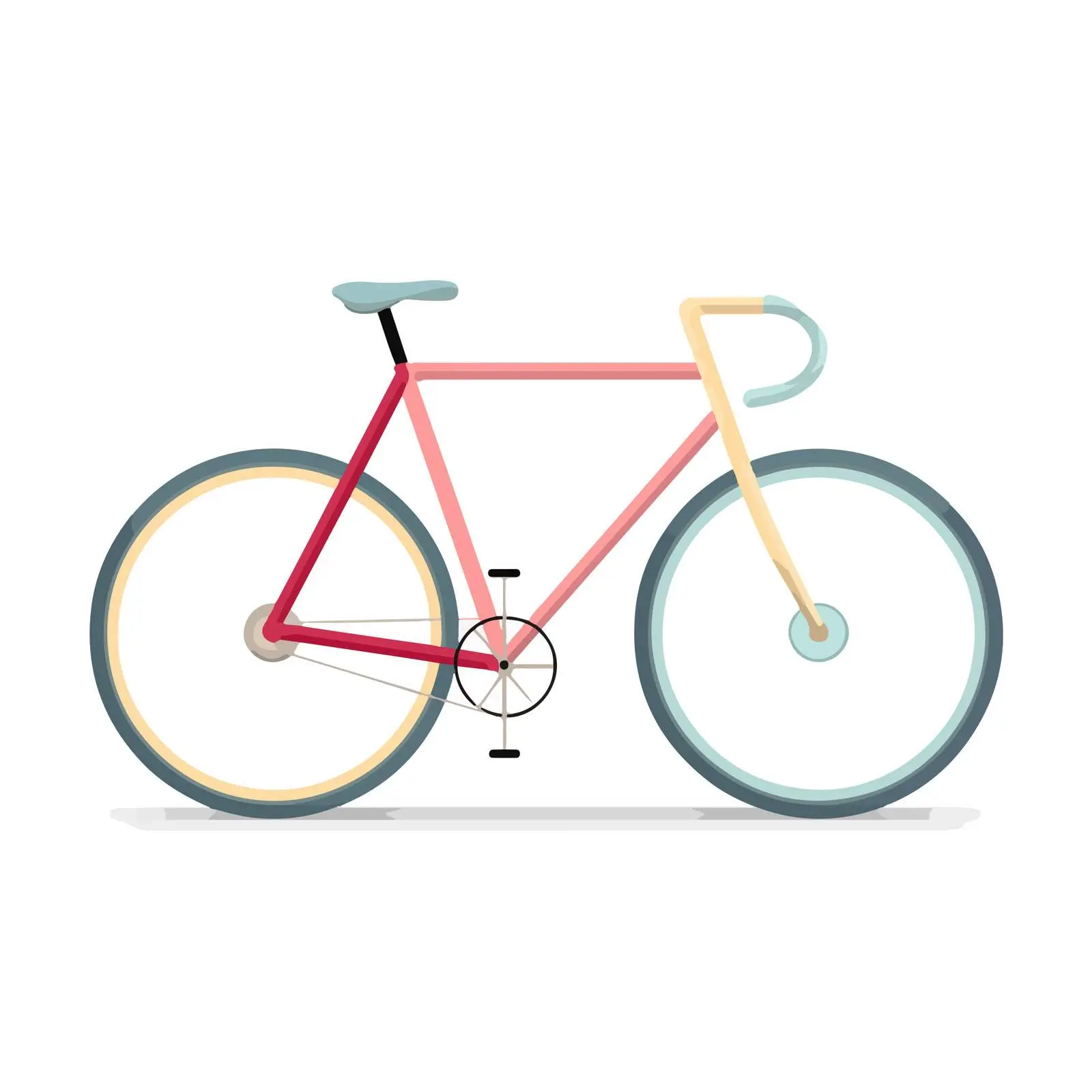 Colored Bicycle Icon — free download from Dotvec