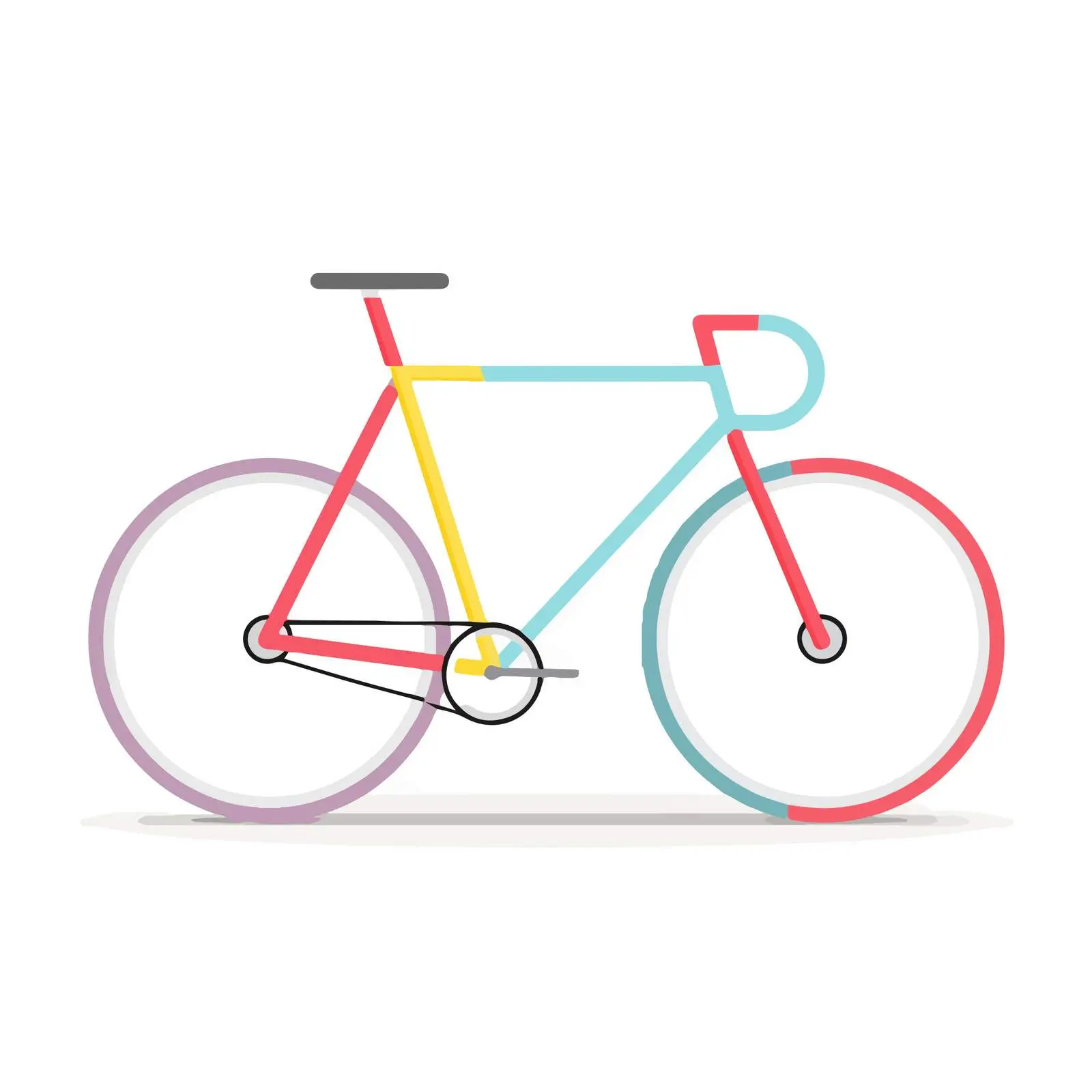 Minimalist Bicycle Icon — free download from Dotvec