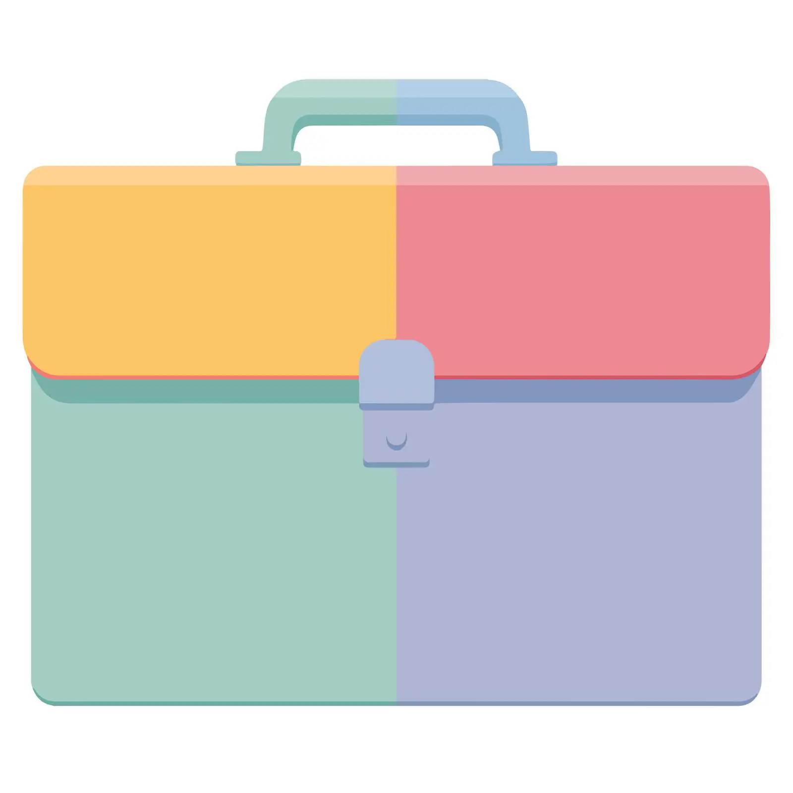 Minimalist Colored Briefcase Icon Design — free download from Dotvec