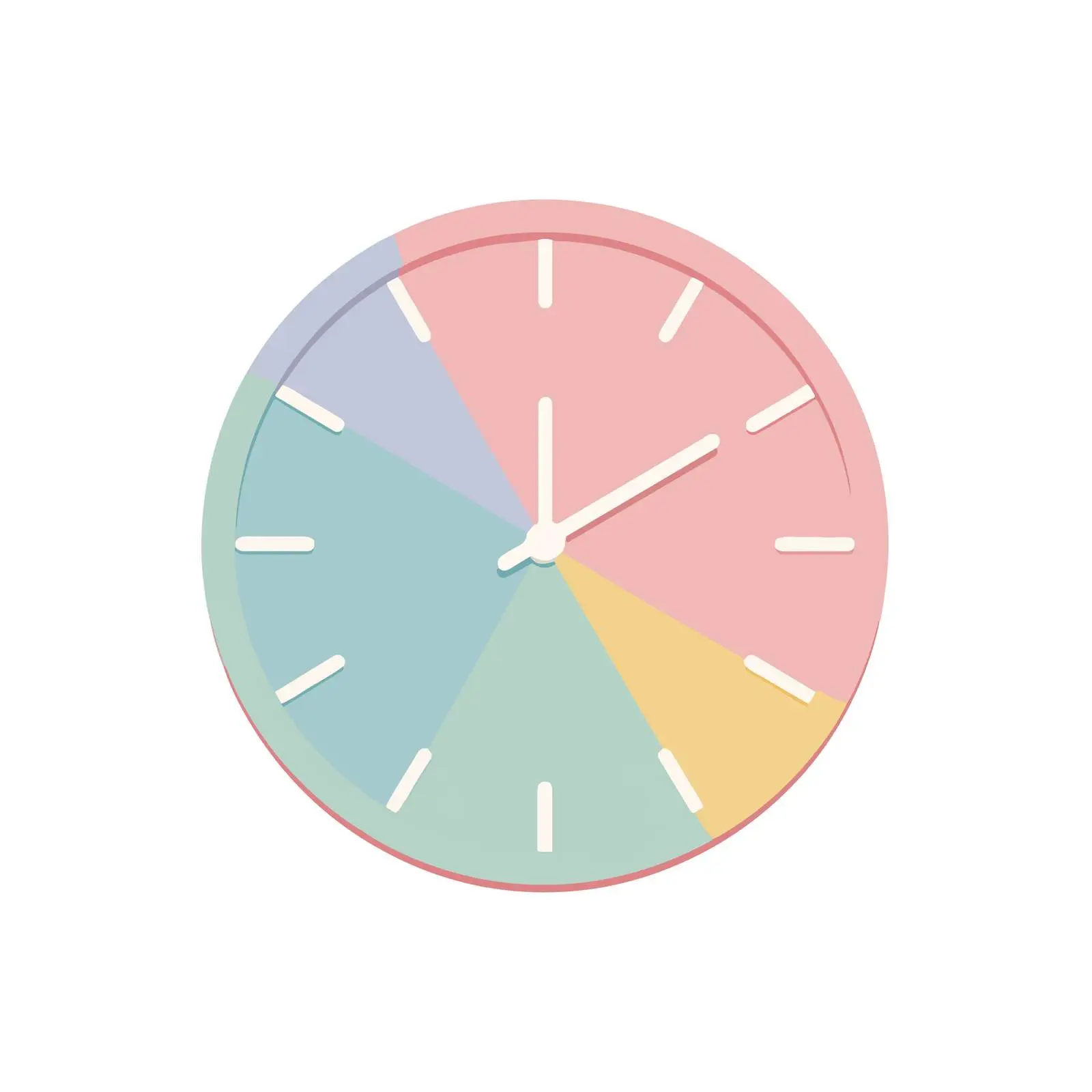 Minimalist Colored Clock Icon — free download from Dotvec