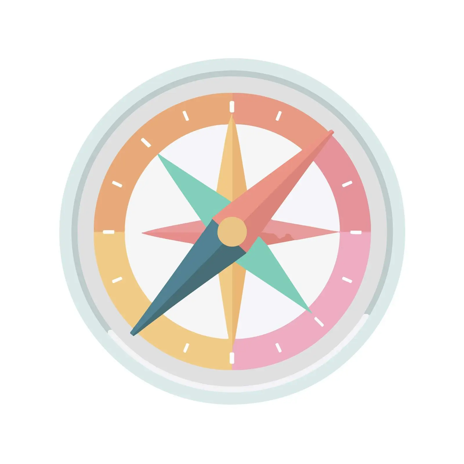Minimalist Colored Compass Icon — free download from Dotvec