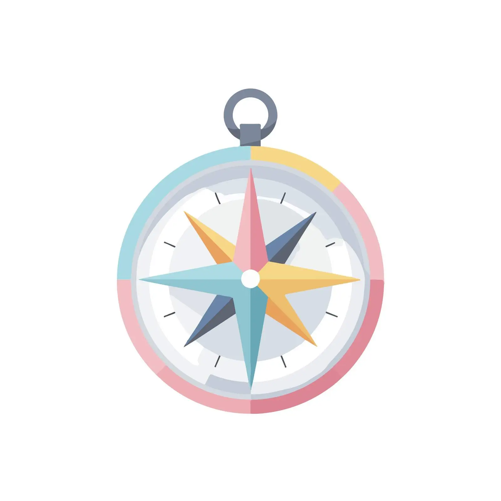 Minimalist Colored Compass Icon — free download from Dotvec