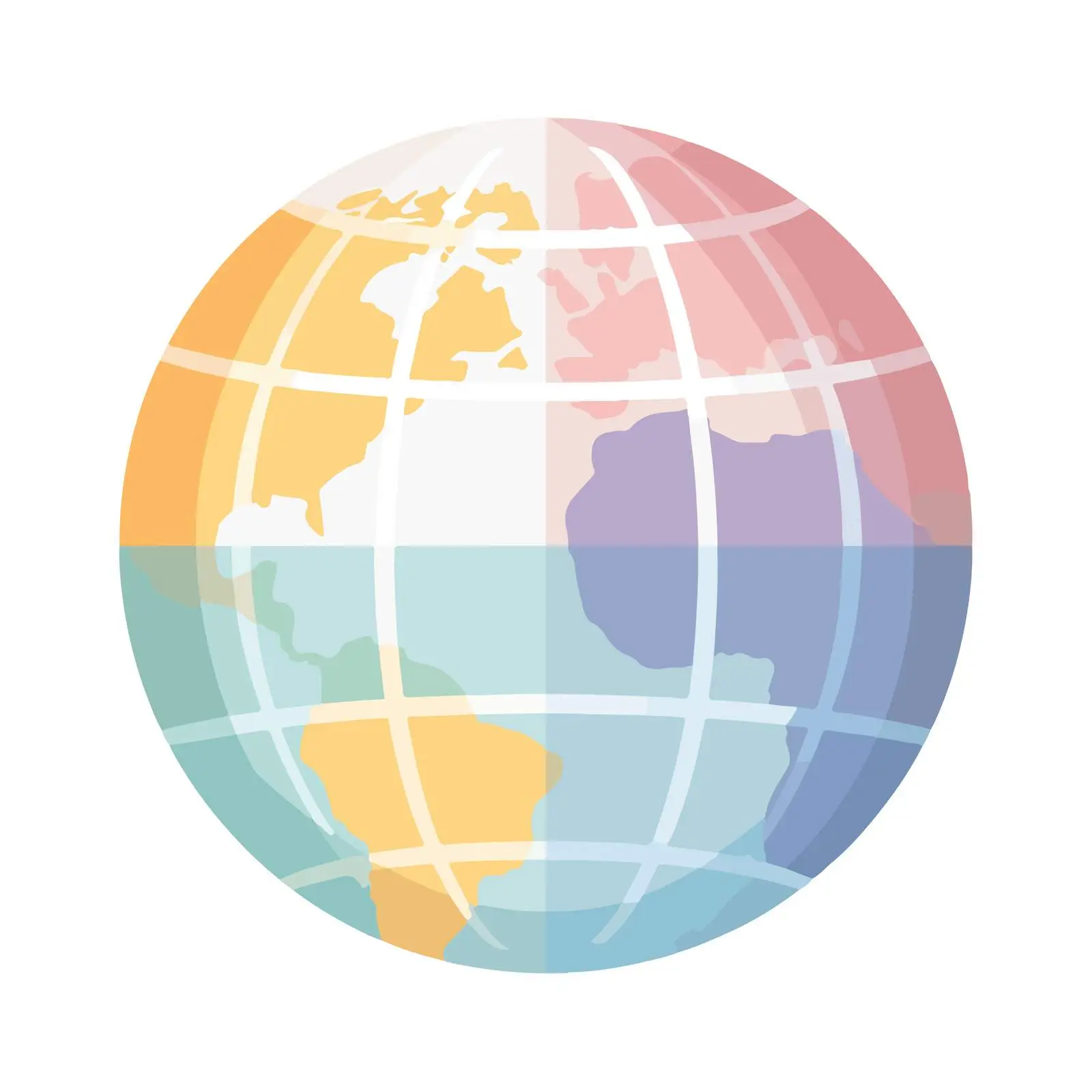 Minimalist Colored Globe Icon — free download from Dotvec