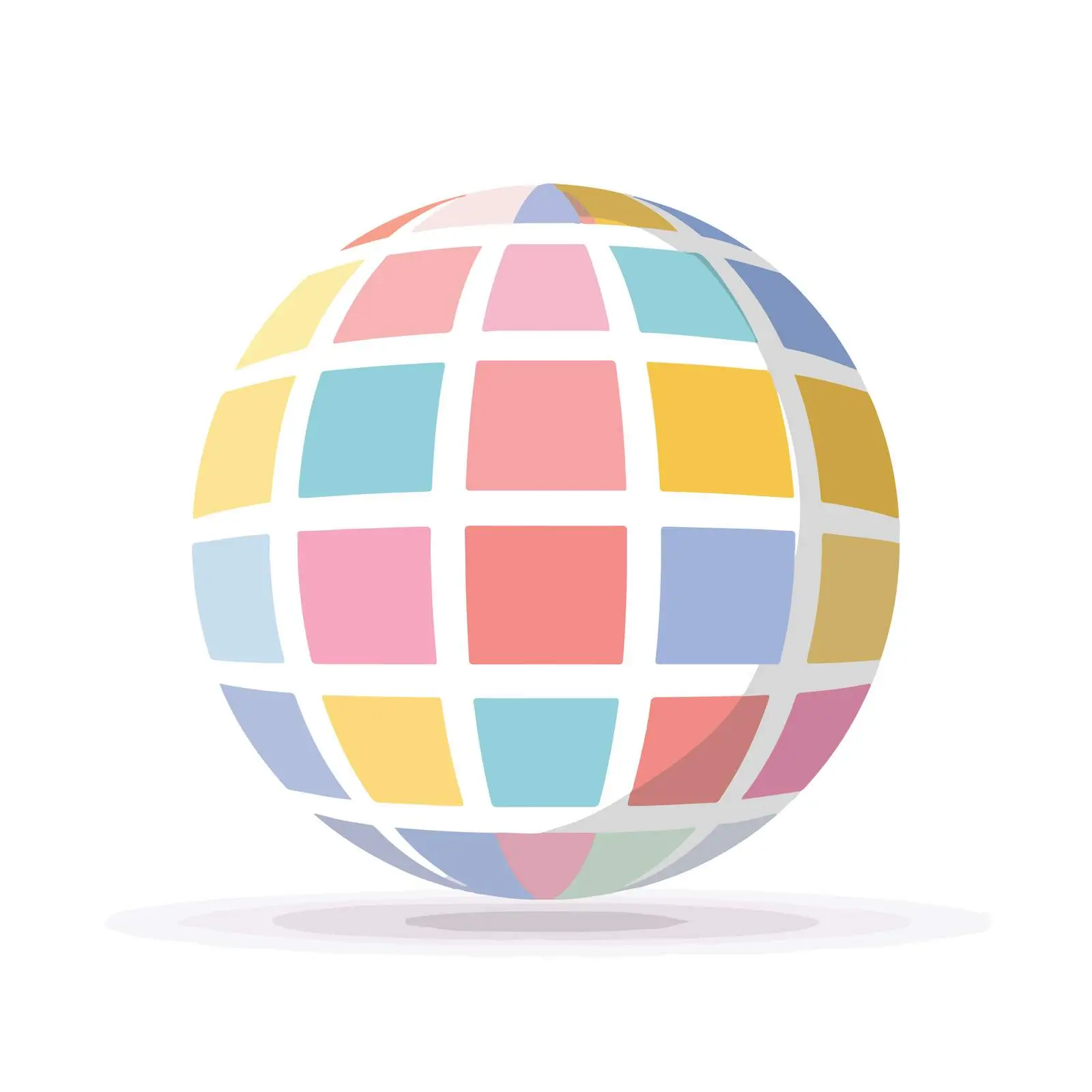 Minimalist Colored Globe Vector Icon — free download from Dotvec