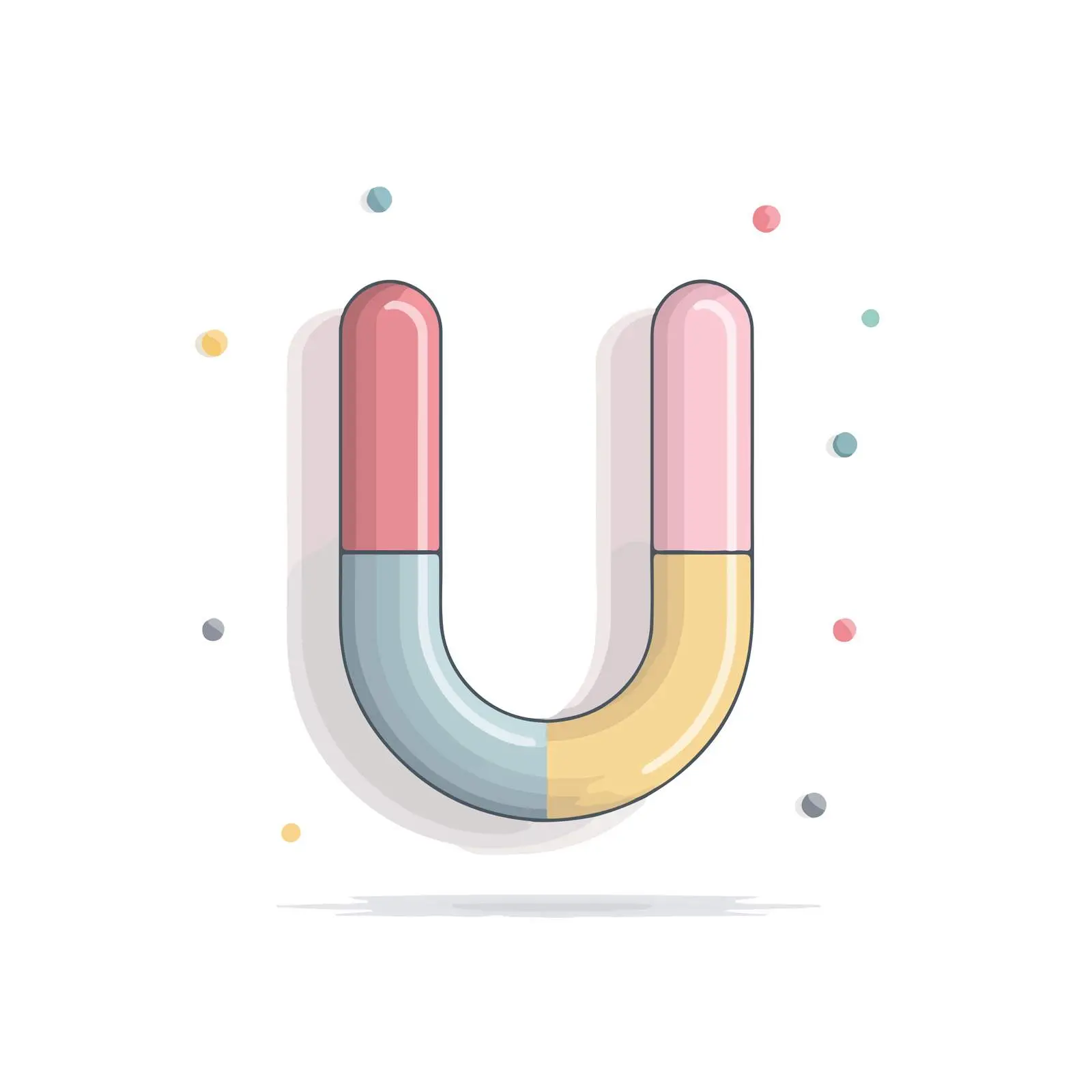 Minimalist Colored Magnet Icon — free download from Dotvec