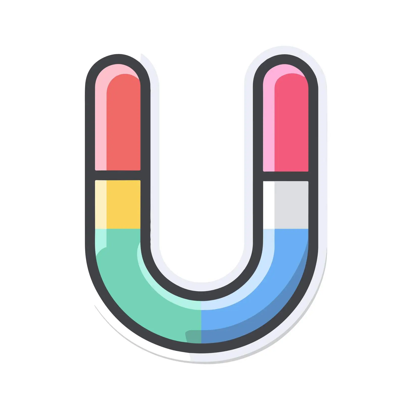 Colored Magnet Minimalist Vector Icon — free download from Dotvec